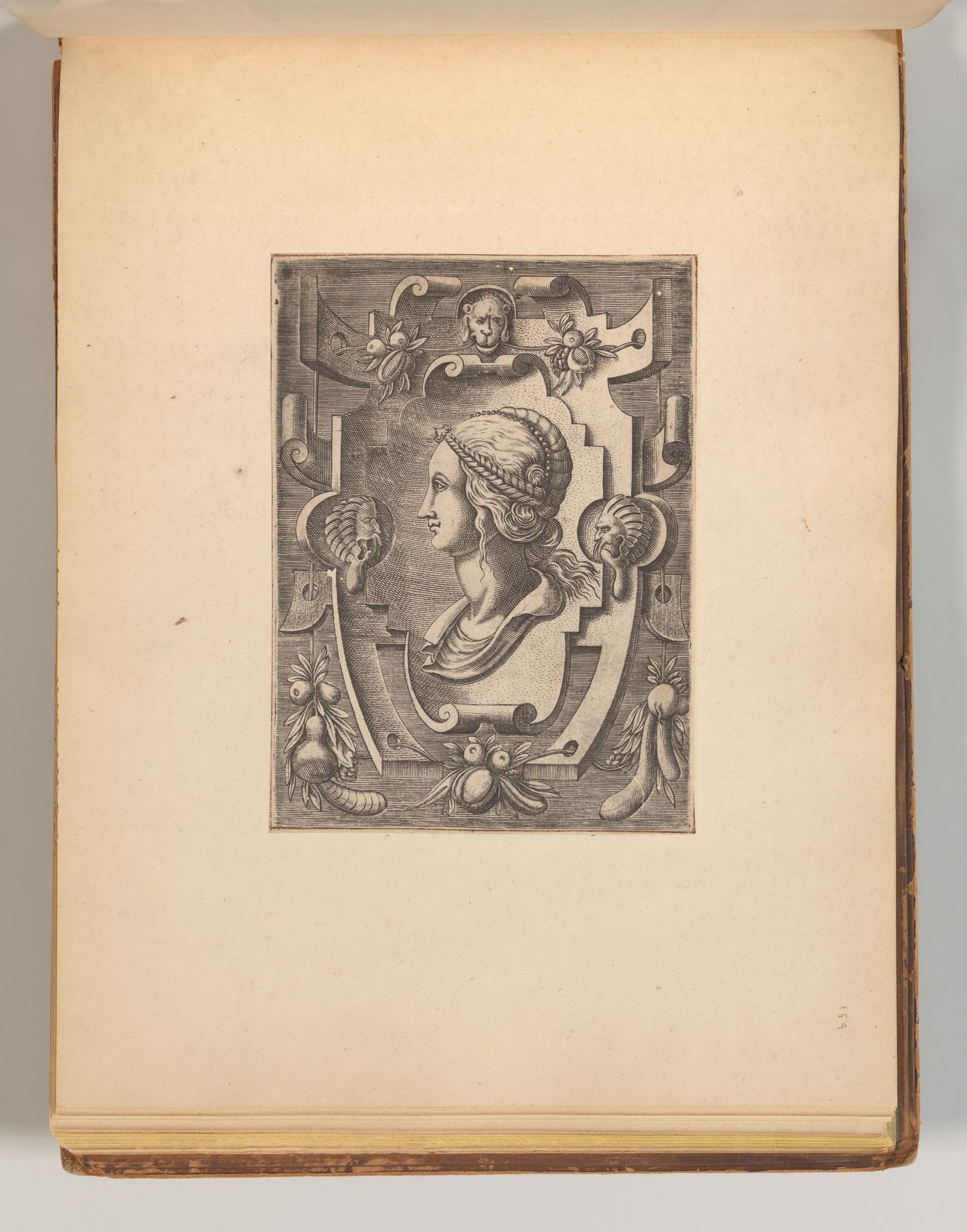 Series of Cartouches, in: Targhe ed altri ornati di varie e capricciose invenzioni (Cartouches and other ornaments of various and capricious invention, page 37) by Cornelis Bos