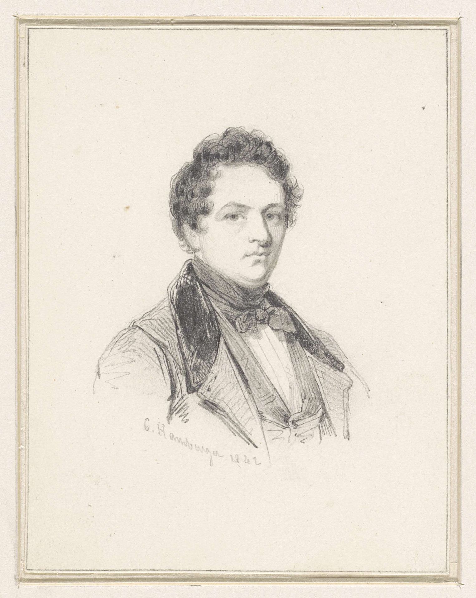 Portret van Hubertus van Hove by Coenraad Hamburger