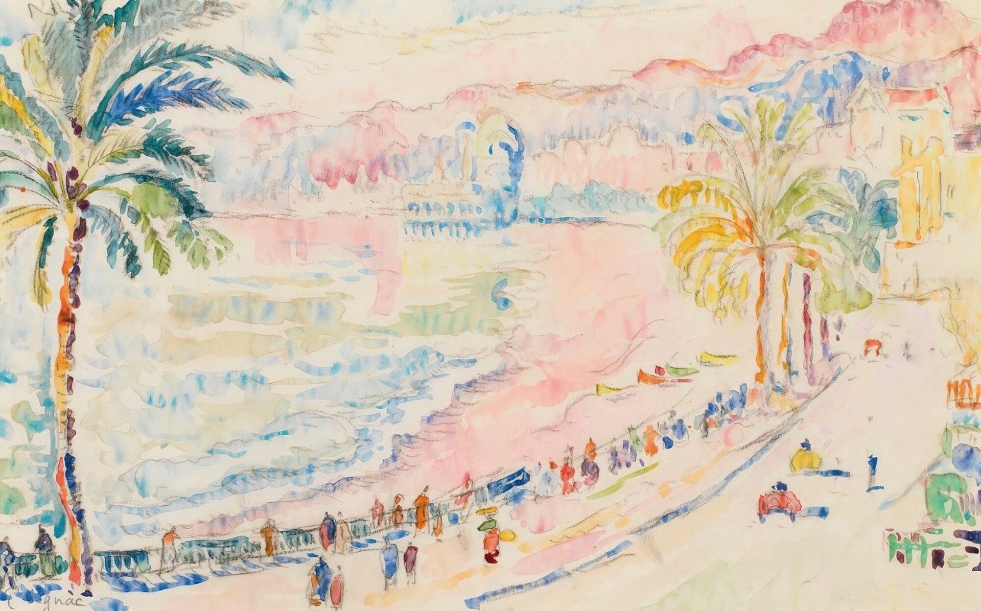 Nice, La Promenade Des Anglais by Paul Signac