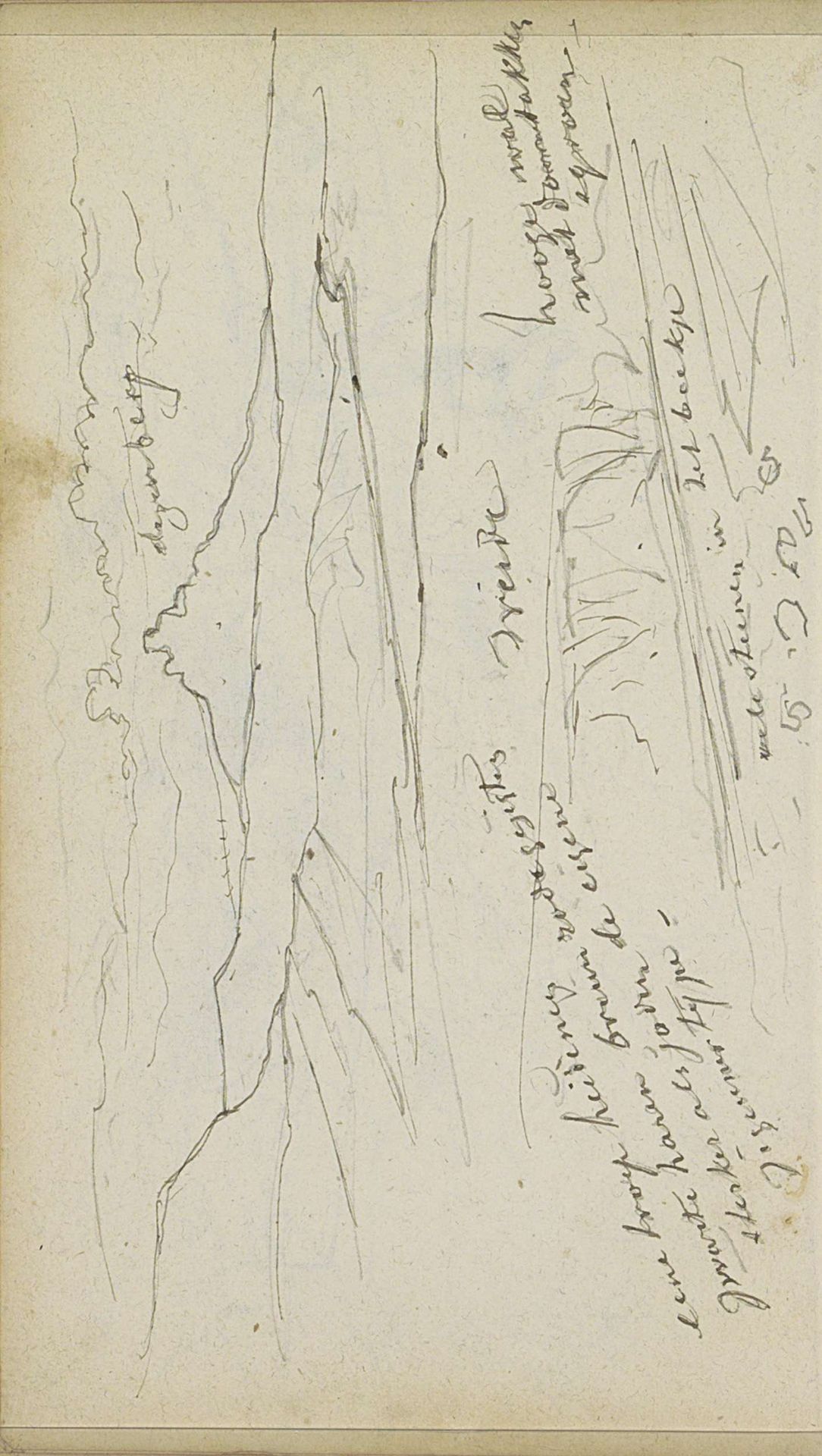 Gezicht op de Desenberg bij Warburg by Johannes Tavenraat