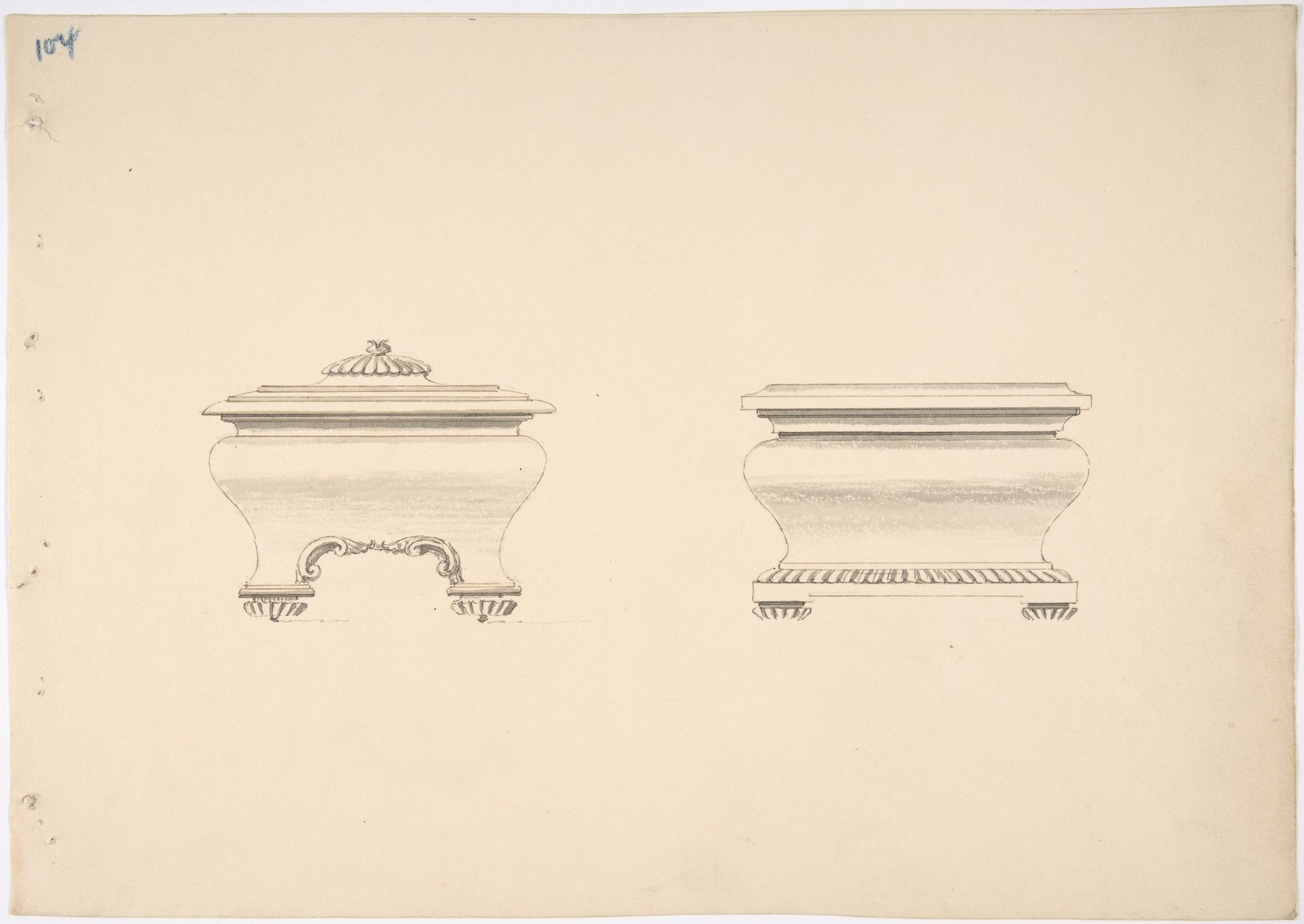 Design for Two Caskets by Anonymous