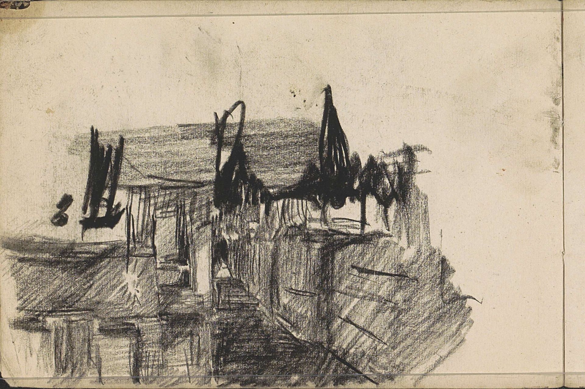 Straatgezicht met figuren by Isaac Israels