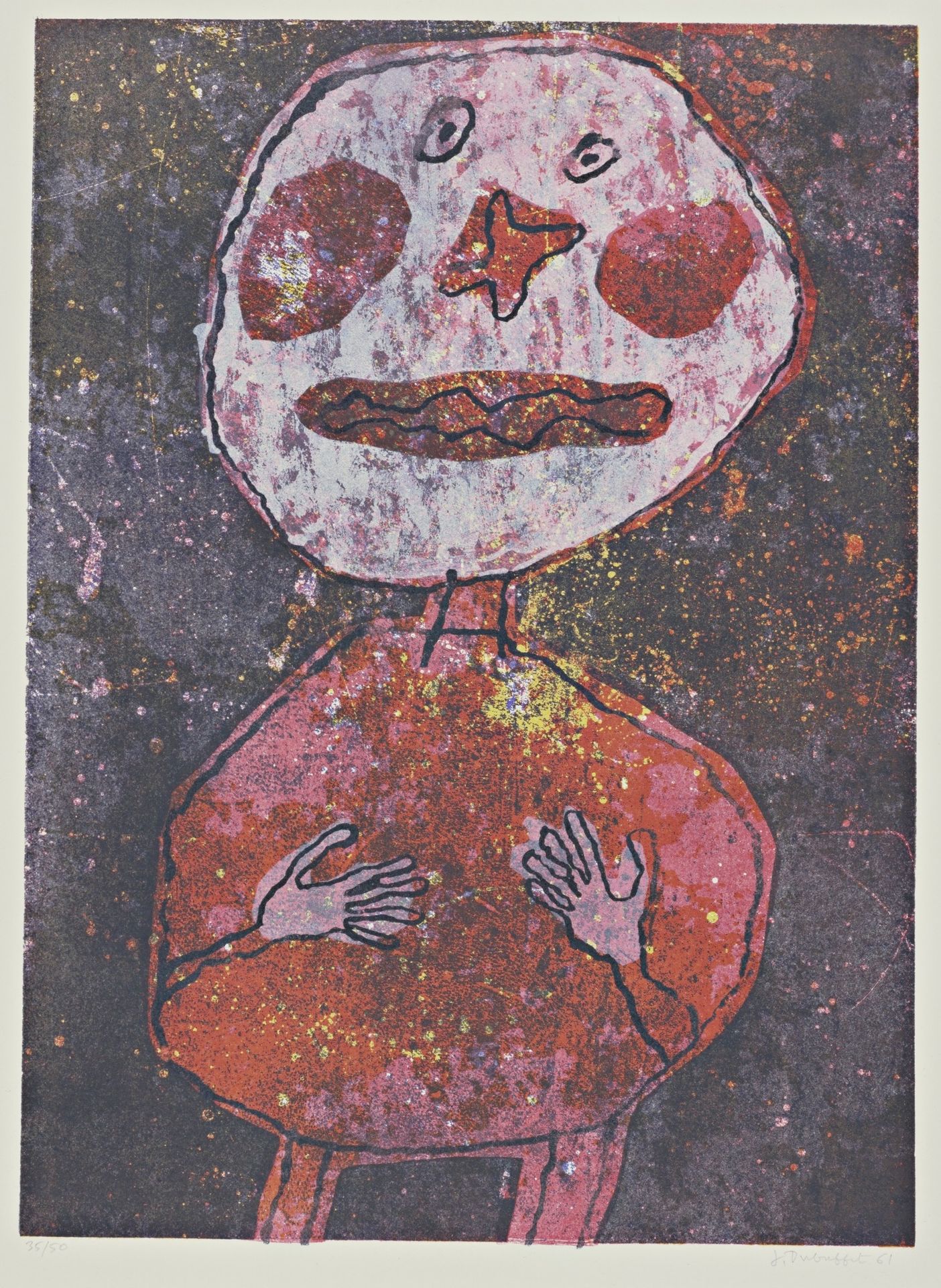 Figure in Red by Jean Dubuffet
