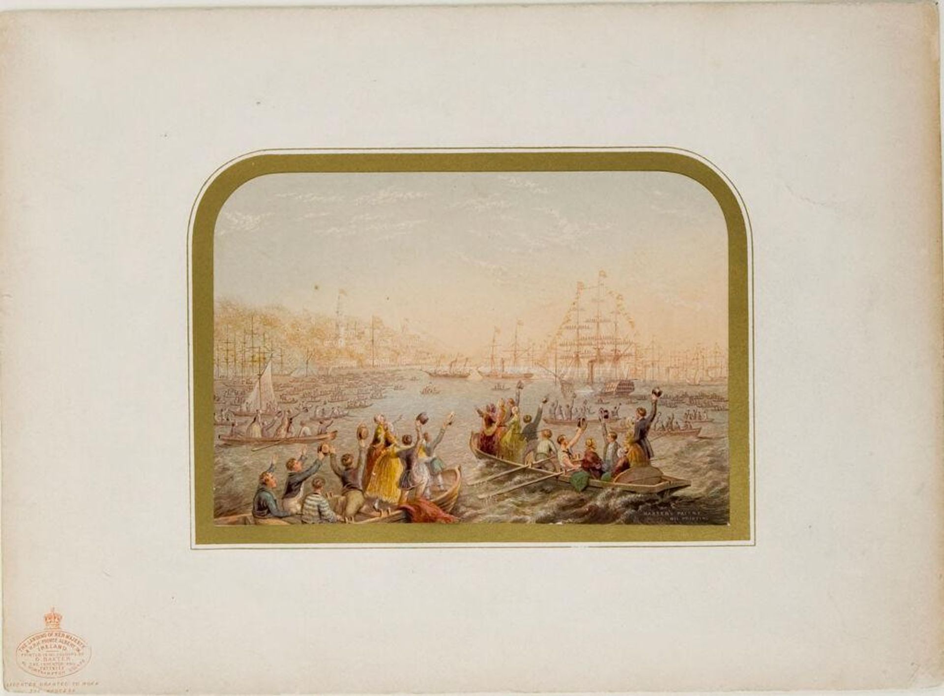 The Landing of Her Majesty and H. R. H. Prince Albert in Ireland by George Baxter