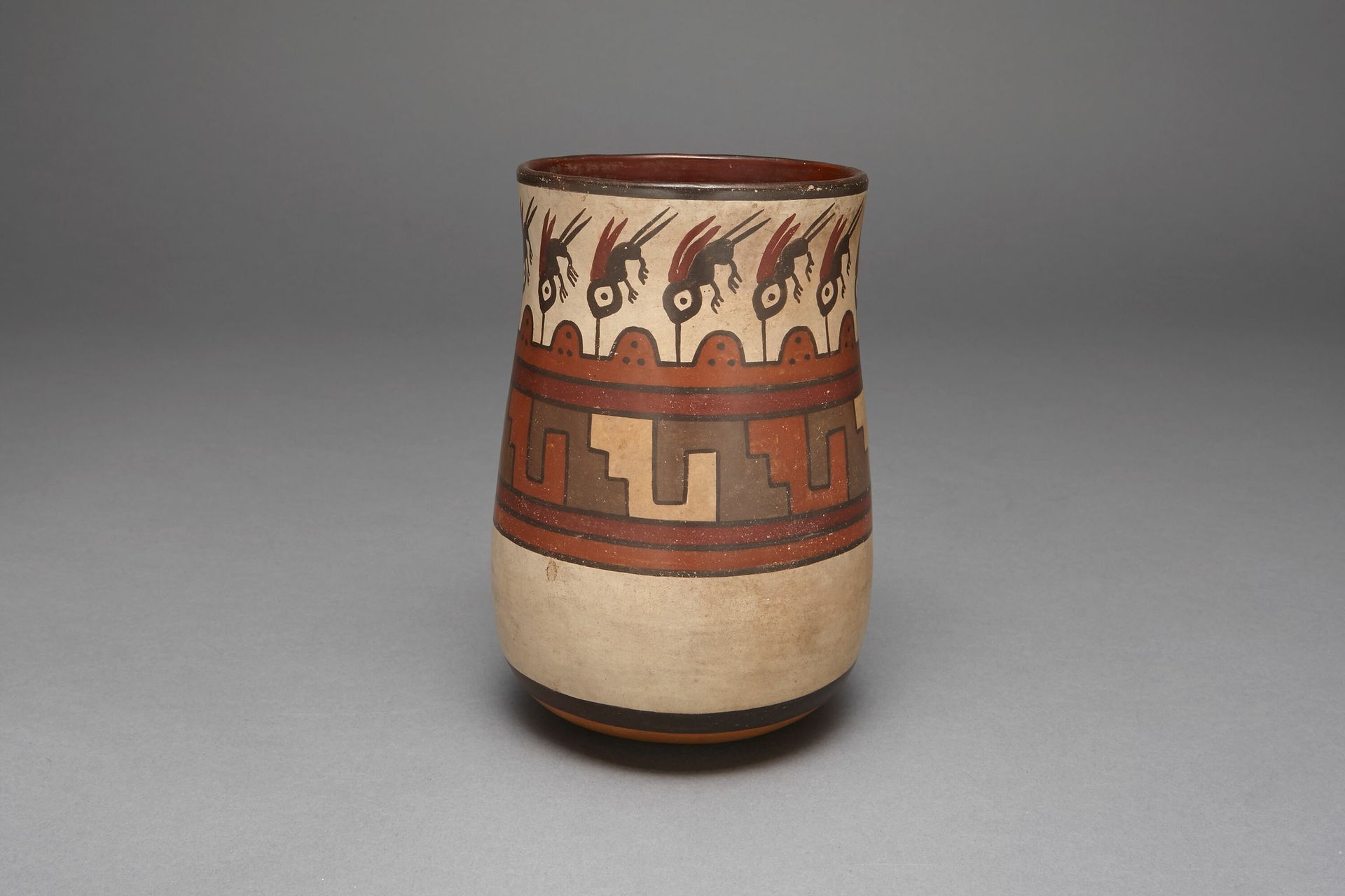 Beaker Depicting Abstract Hummingbirds or Insects by Nazca