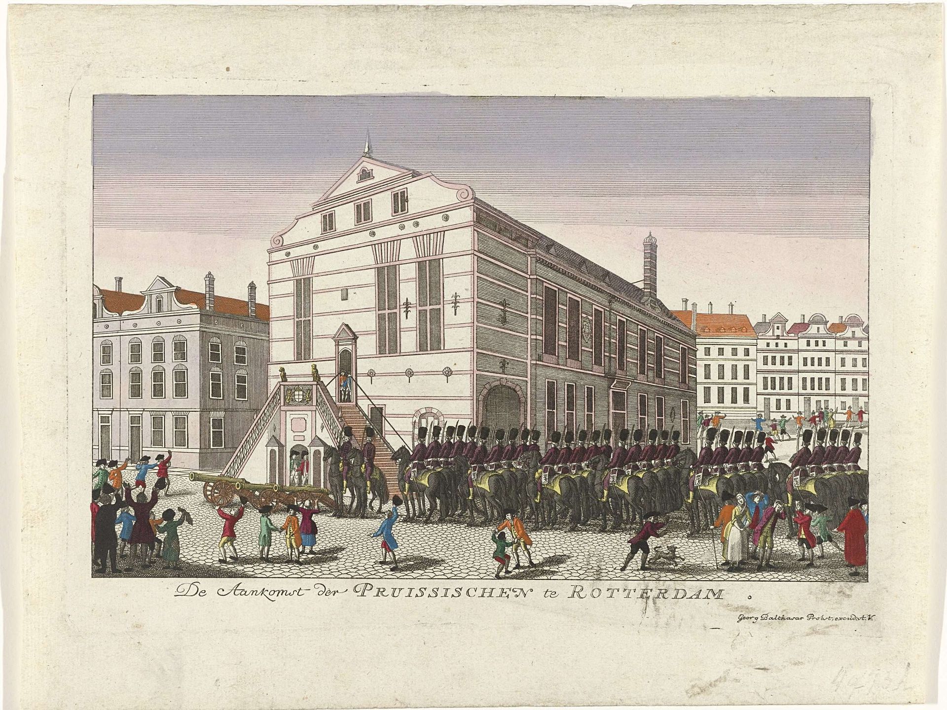 Aankomst Pruisische troepen te Rotterdam, 1787 by Anonymous