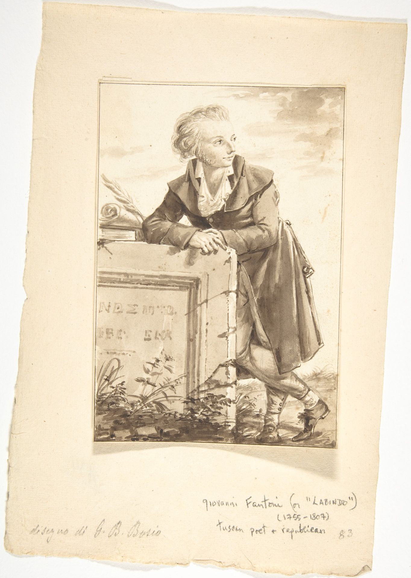 Portrait of Giovanni Fantoni (or "Labindo") by Jean-Baptiste-François Bosio