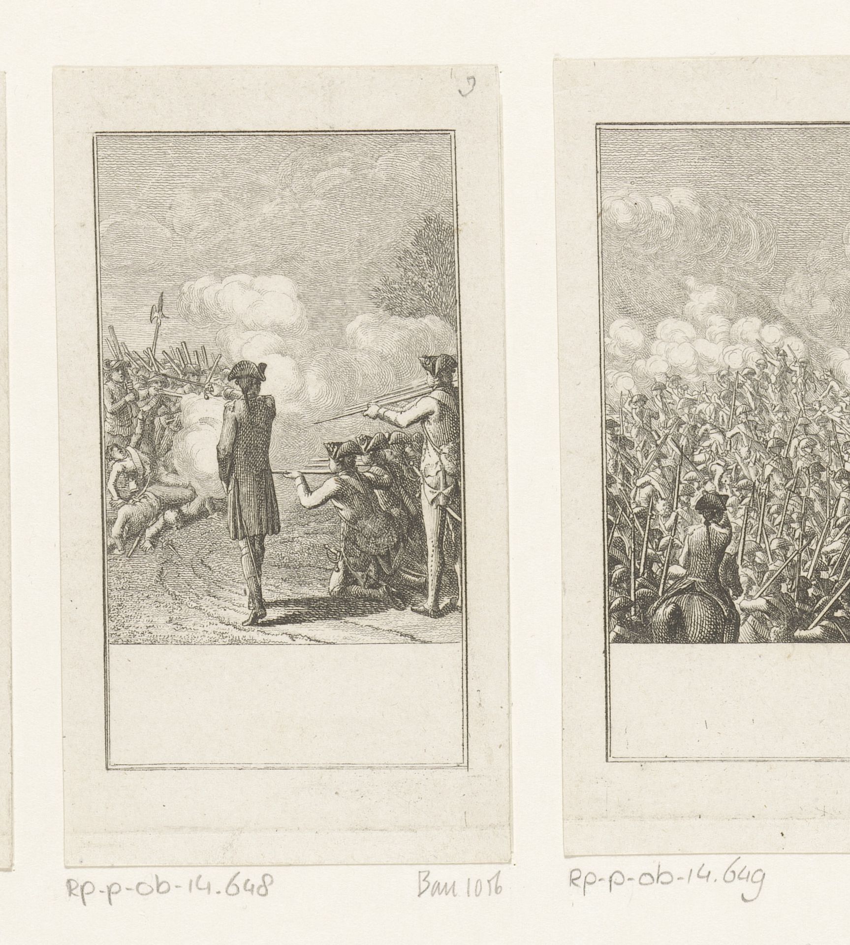 Slag bij Lexington, Massachusetts by Daniel Nikolaus Chodowiecki