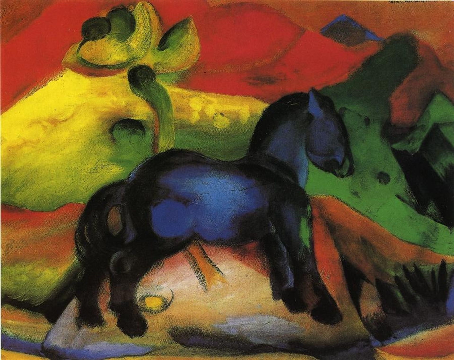 Little Blue Horse by Franz Marc