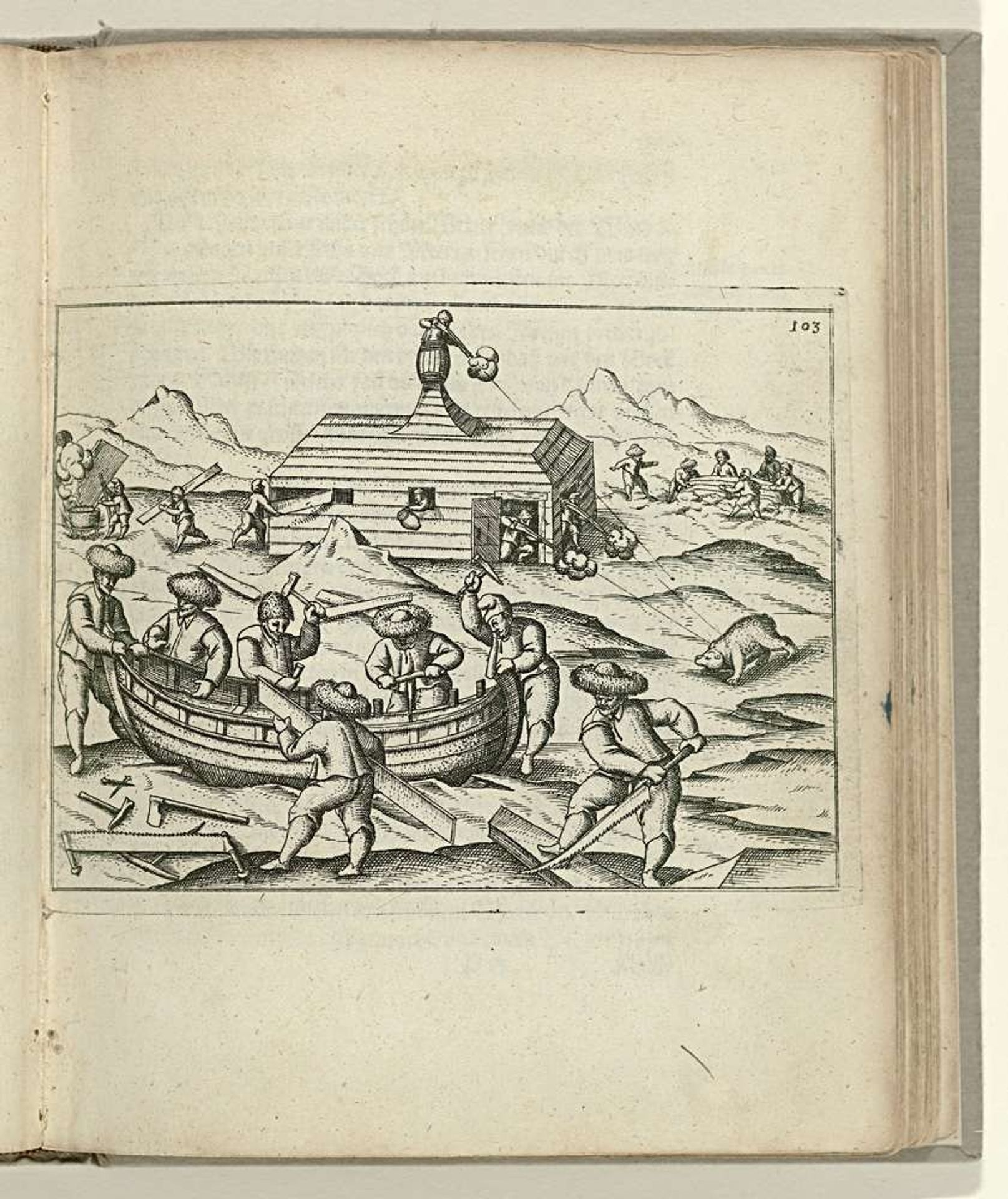 Timmerwerk aan de sloep, 1597 by Anonymous
