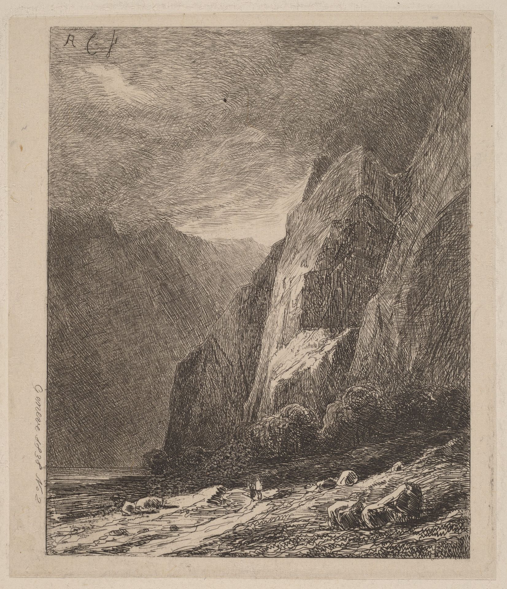Cliffs in a Storm by Alexandre Calame
