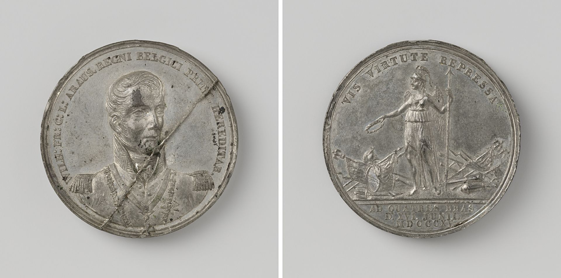 Slag bij Quatre-Bras, ter ere van Willem Frederik George Lodewijk, erfprins der Nederlanden by Adriaan Bemme