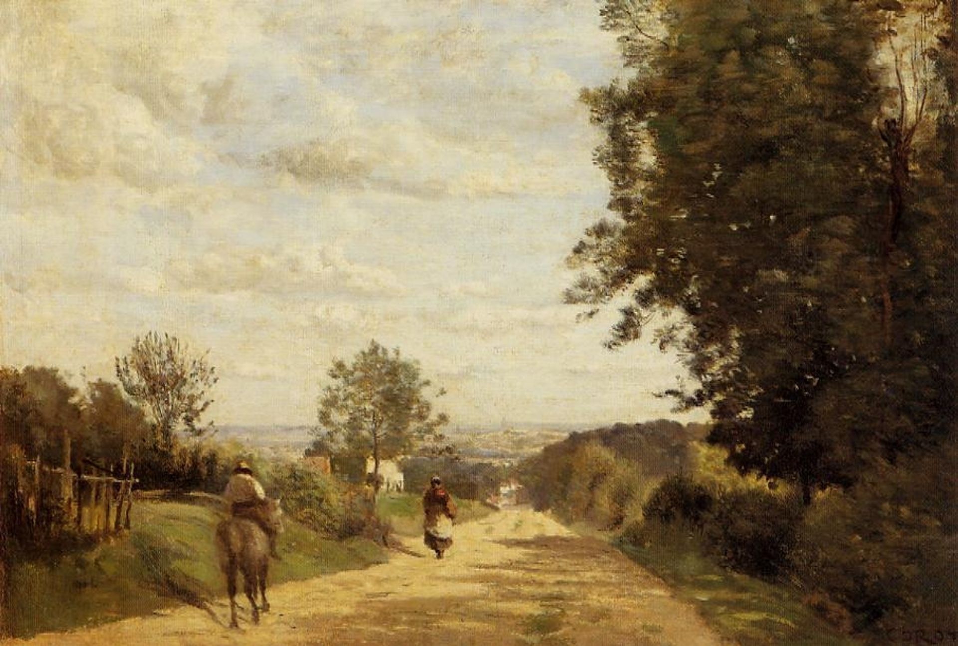 The Road to Sevres by Camille Corot