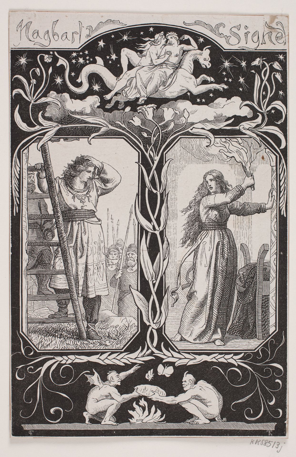 Hagbard og Signe by Axel Theodor Kittendorff