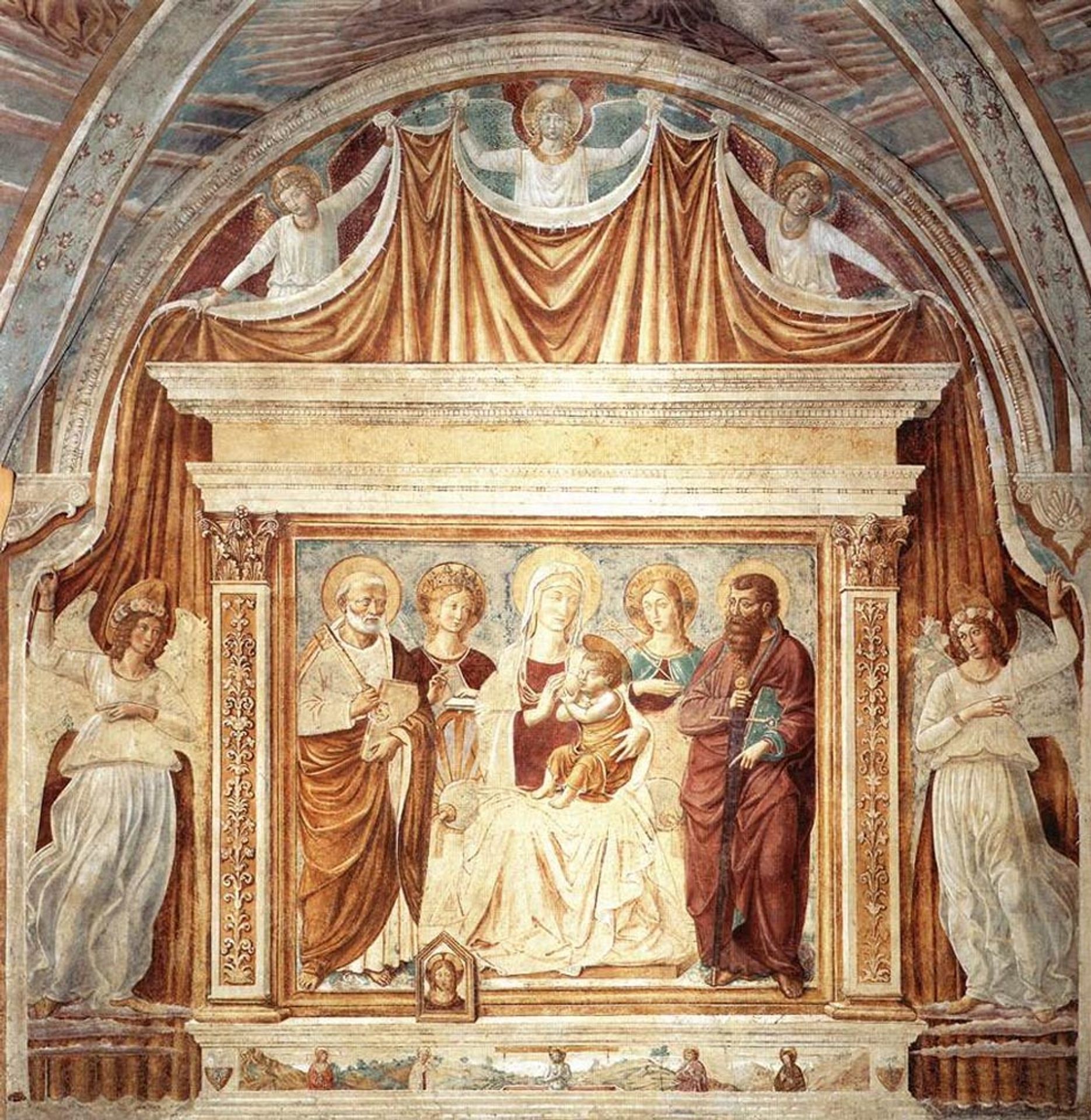 Tabernacle of the Madonna delle Tosse: Maria lactans by Benozzo Gozzoli