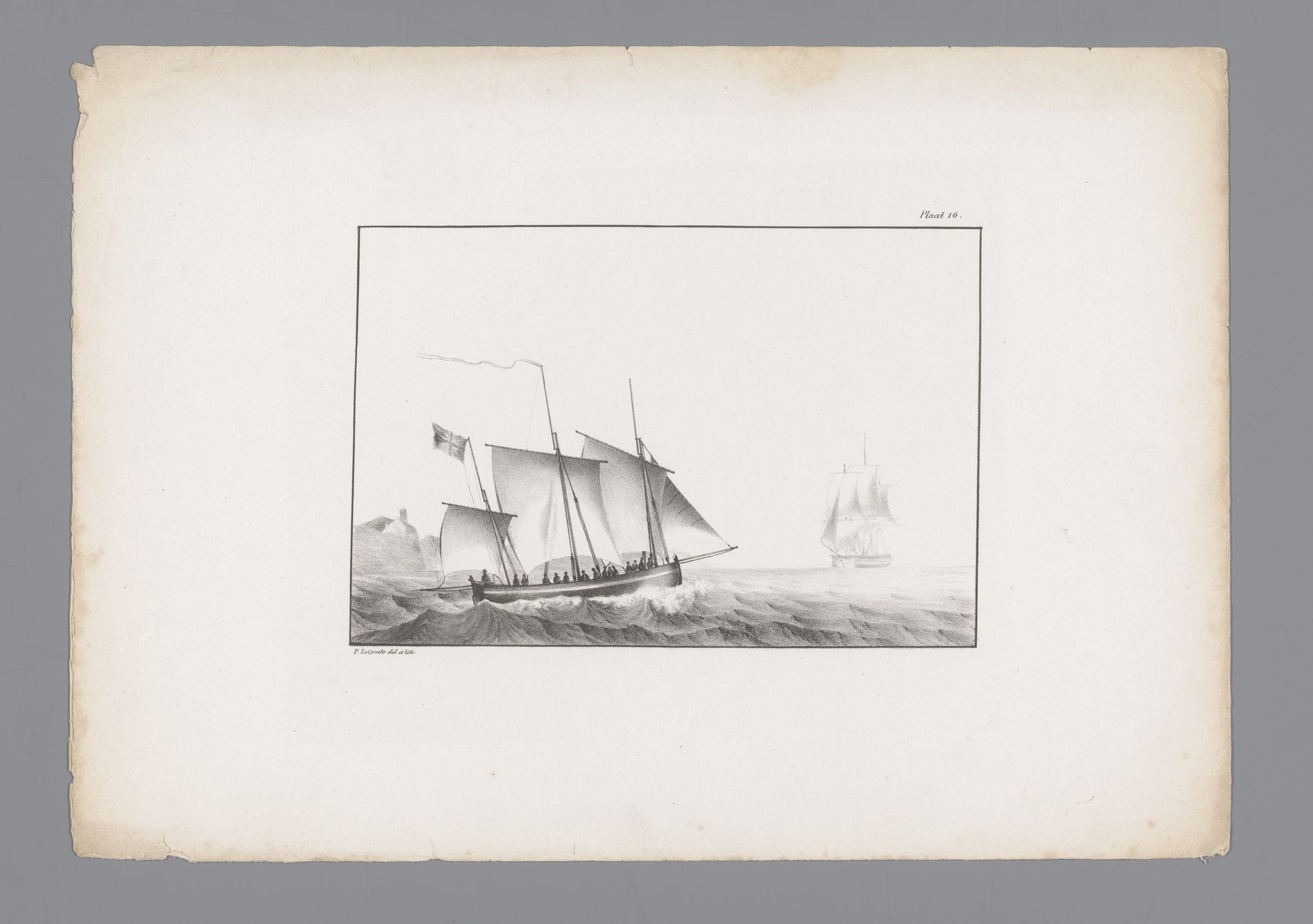Engelse kanaalboot of sloep by Pieter le Comte