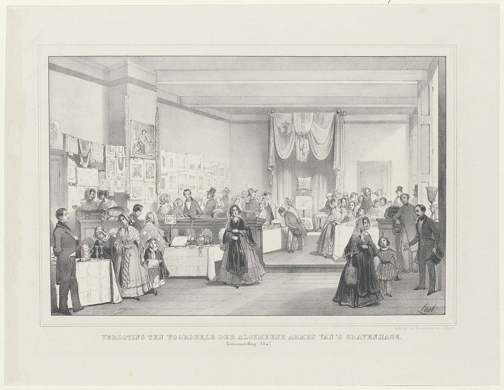 Verloting ten voordeele der algemeende armen van 's Gravenhage. Tentoonstelling 1847 by Carel Christiaan Antony Last