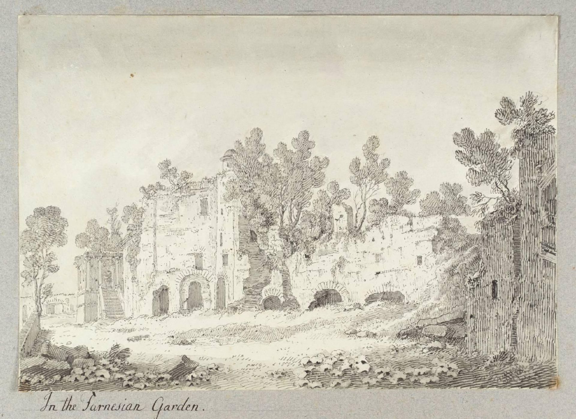 Rome: In the Farnesian Garden by  Ferdinand Becker