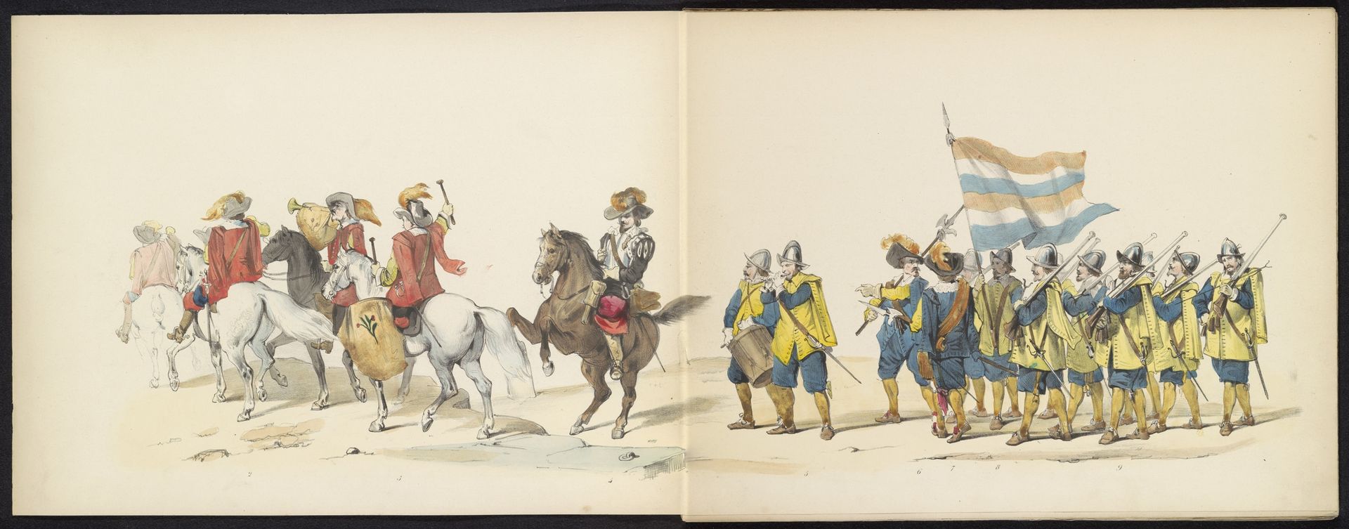 Maskerade van de Leidse studenten, 1850 (plaat 1) by Carel Christiaan Antony Last