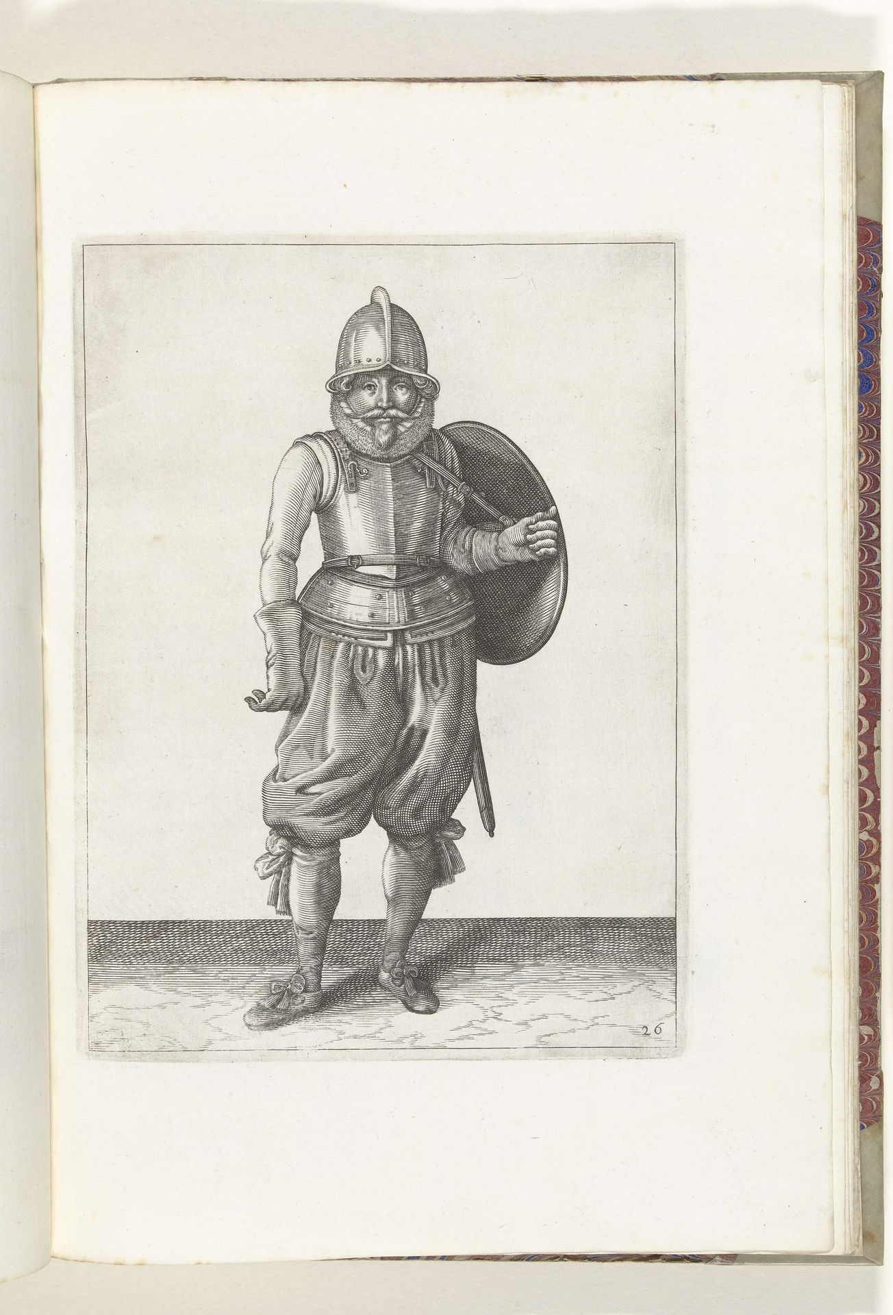 De exercitie met schild en spies: de soldaat brengt met zijn linkerarm het schild terug op de rug (nr. 26), 1618 by Adam van Breen