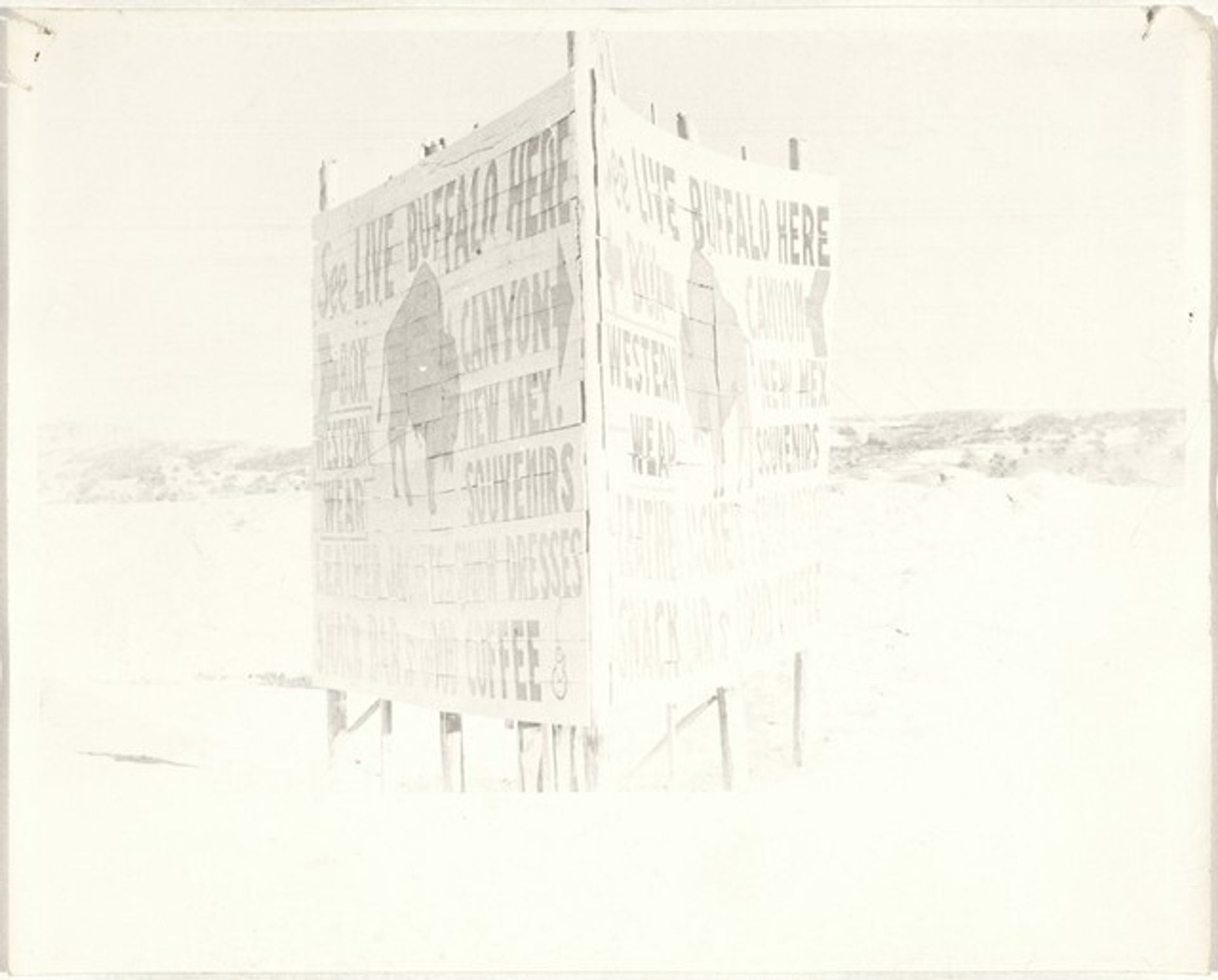 Sign, "Live Buffalo here"--New Mexico by Robert Frank