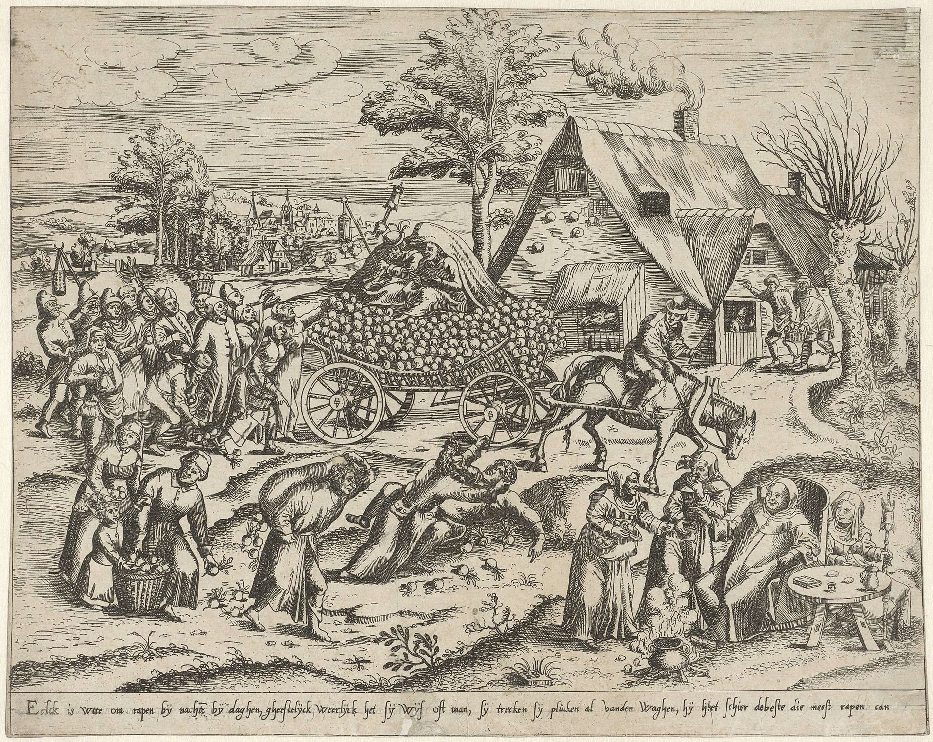 Allegorie op de hebzucht by Remigius Hogenberg