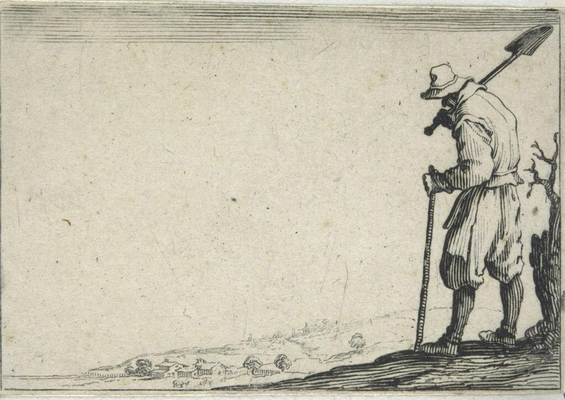 Peasant Carrying His Spade on His Shoulder by Jacques Callot