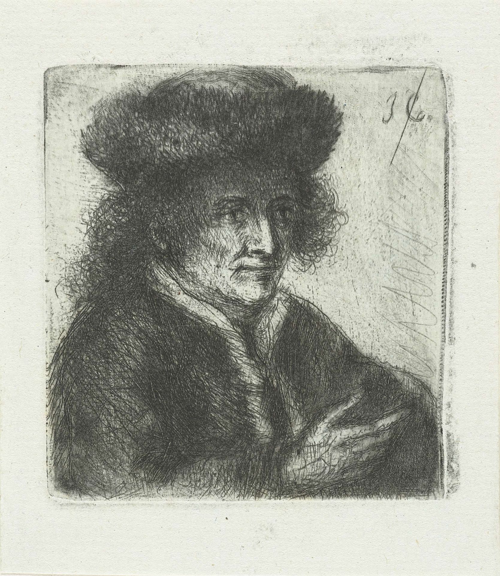 Volwassen man met bontmuts by Jan Chalon
