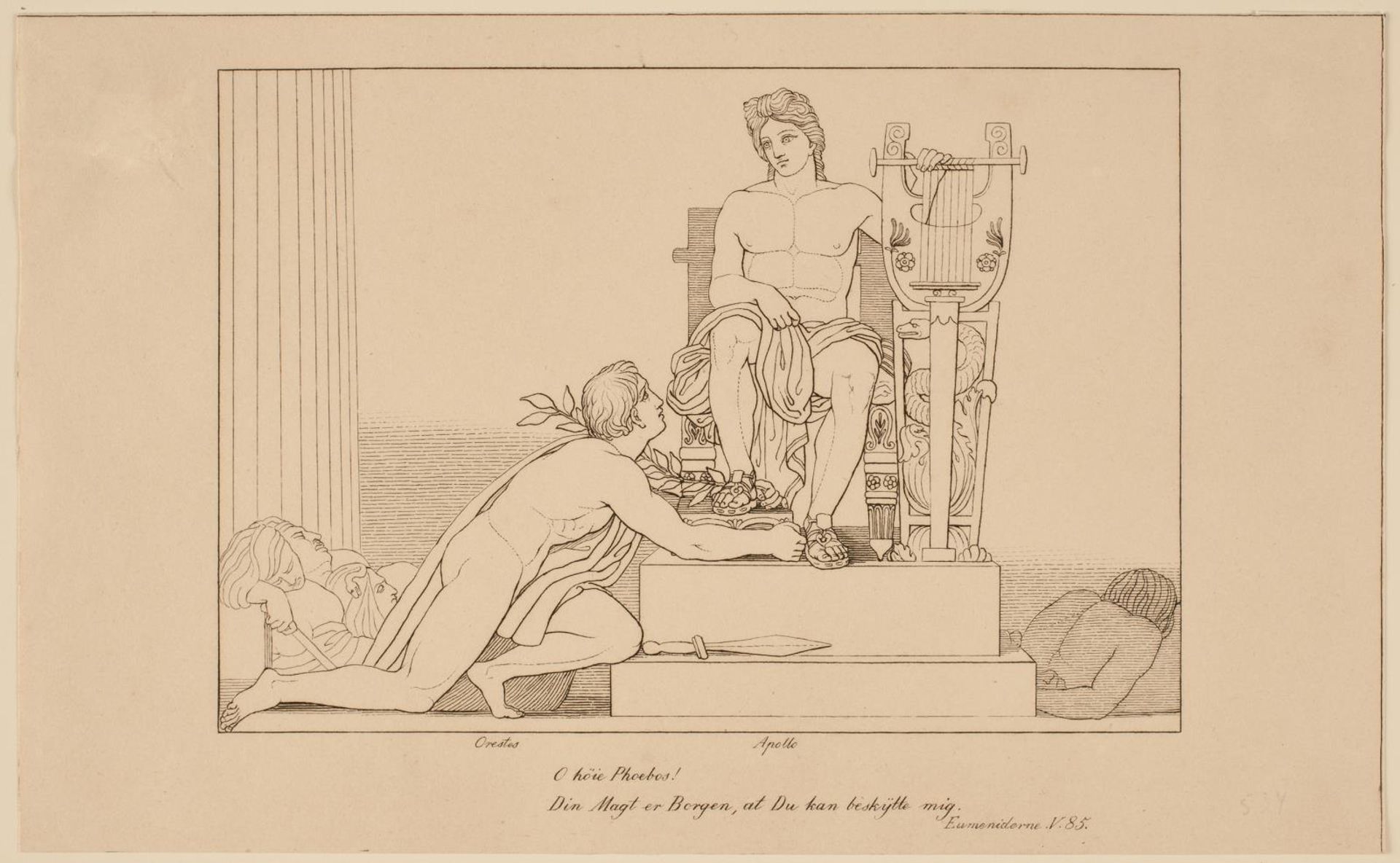 Illustration til Aischylos by Erling Eckersberg