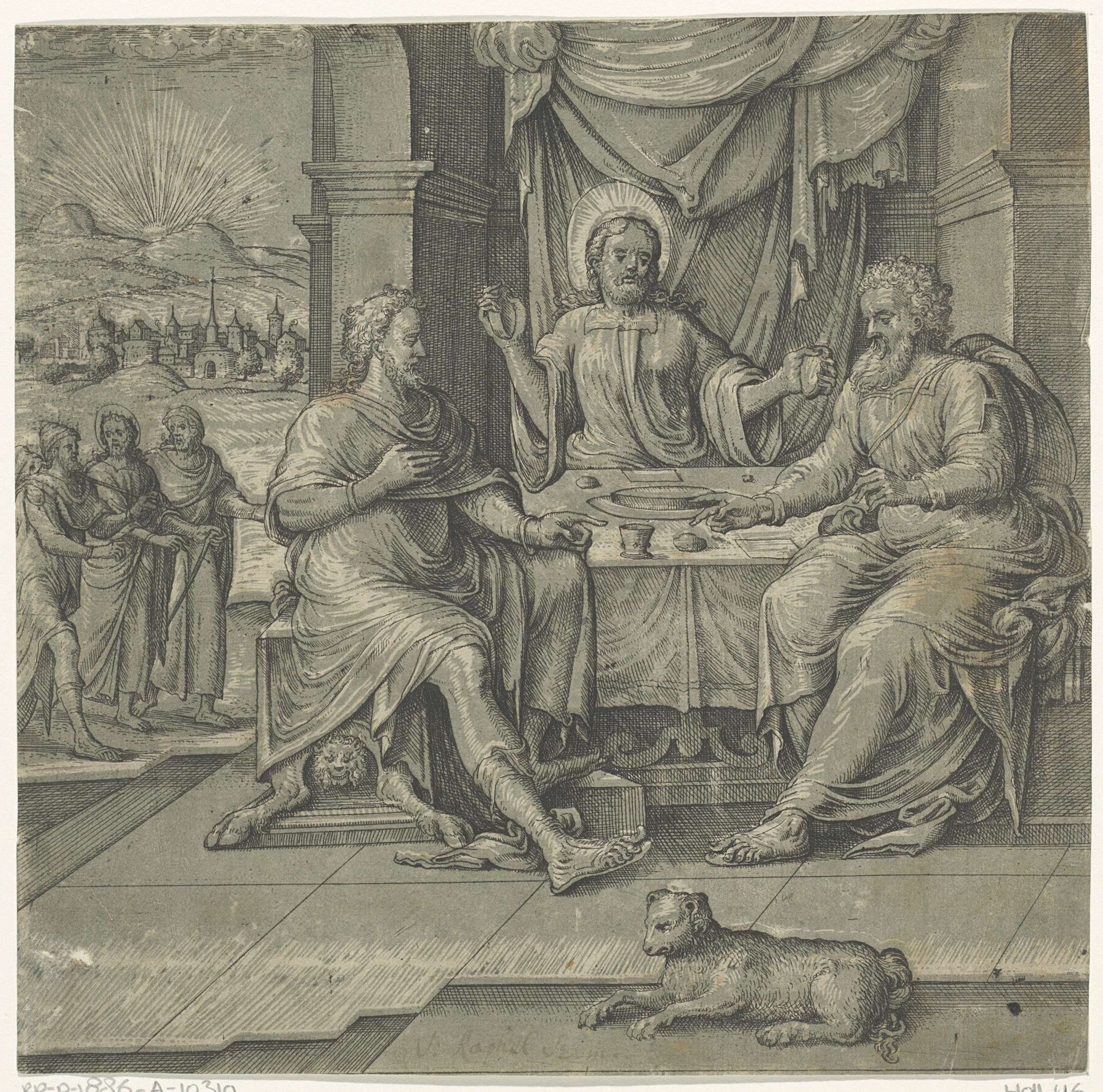 Maaltijd te Emmaüs by Anonymous
