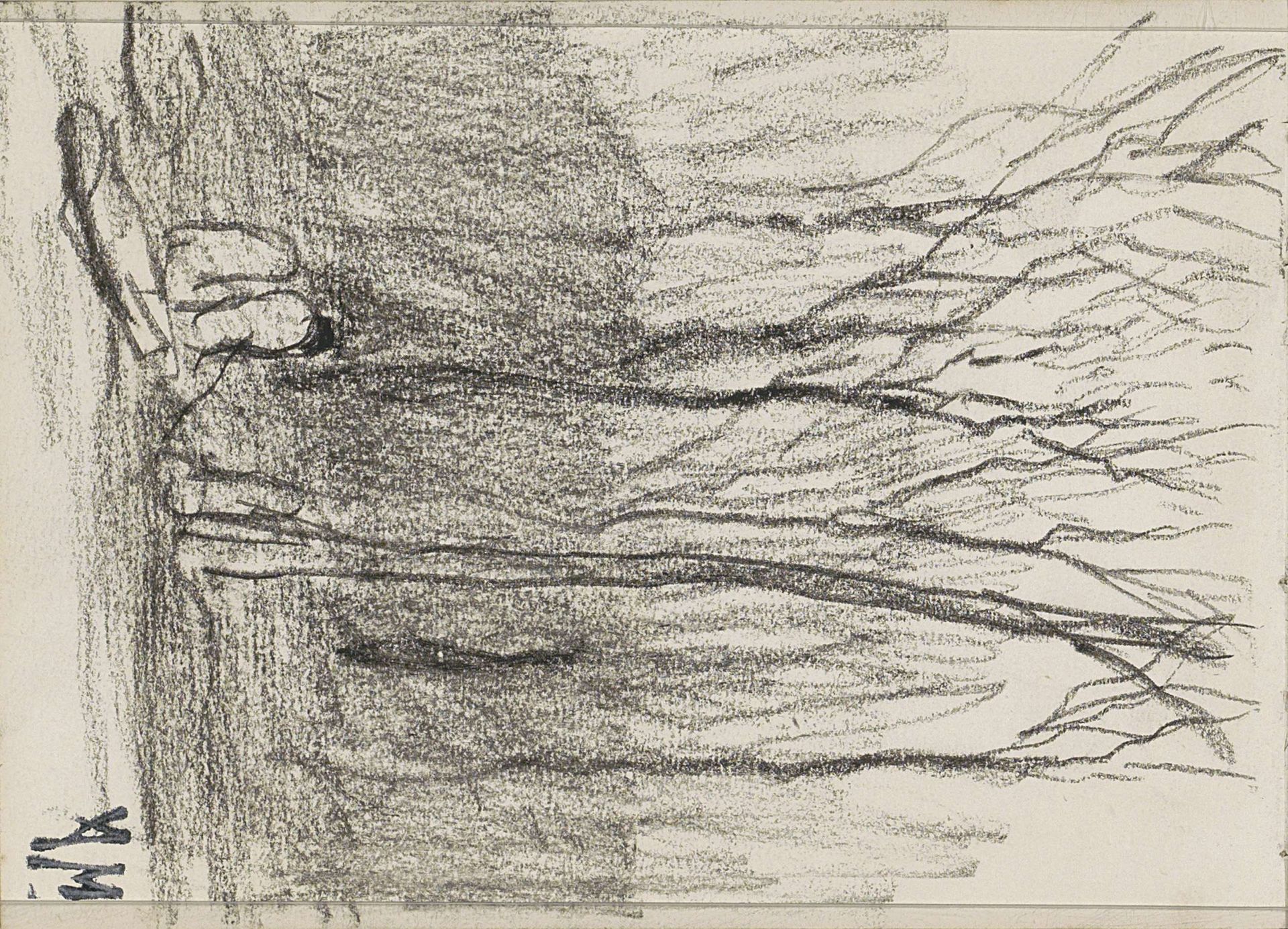 Figuren bij een bosrand by Anton Mauve