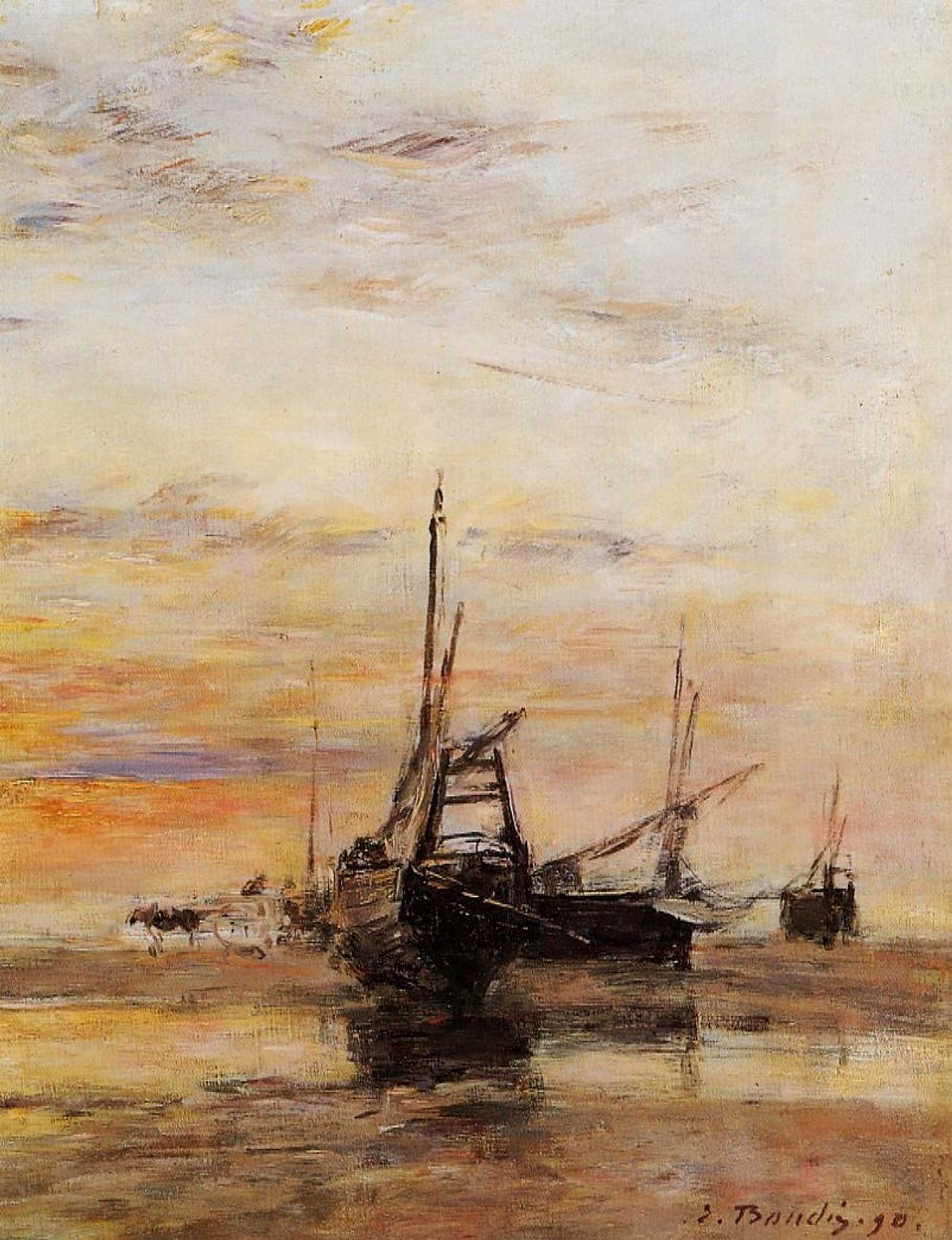 Berck: Low Tide by Eugène Boudin