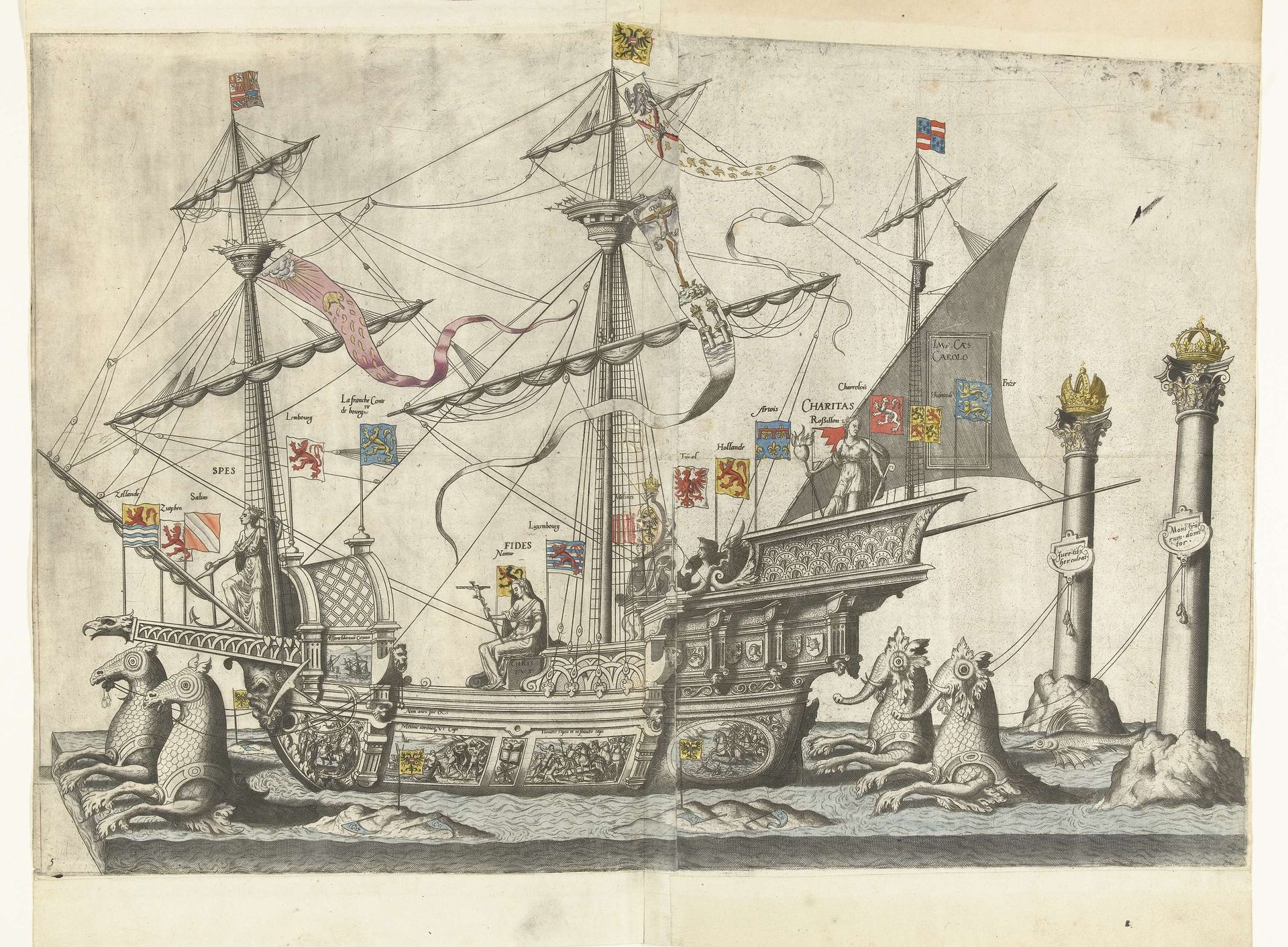 Het schip Victoria, nr. 5 by Joannes van (I) Doetechum