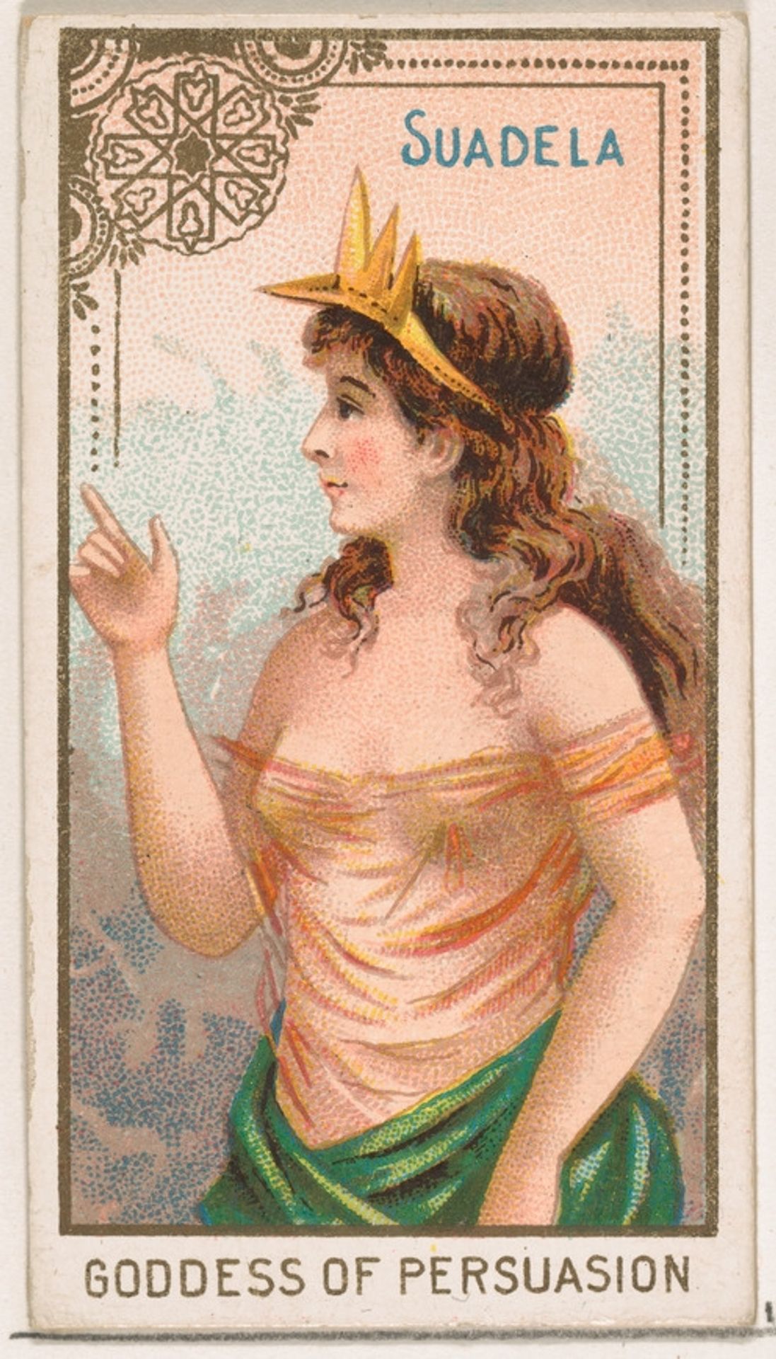 Suadela, Goddess of Persuasion, from the Goddesses of the Greeks and Romans series (N188) issued by Wm. S. Kimball & Co. by William S. Kimball & Company