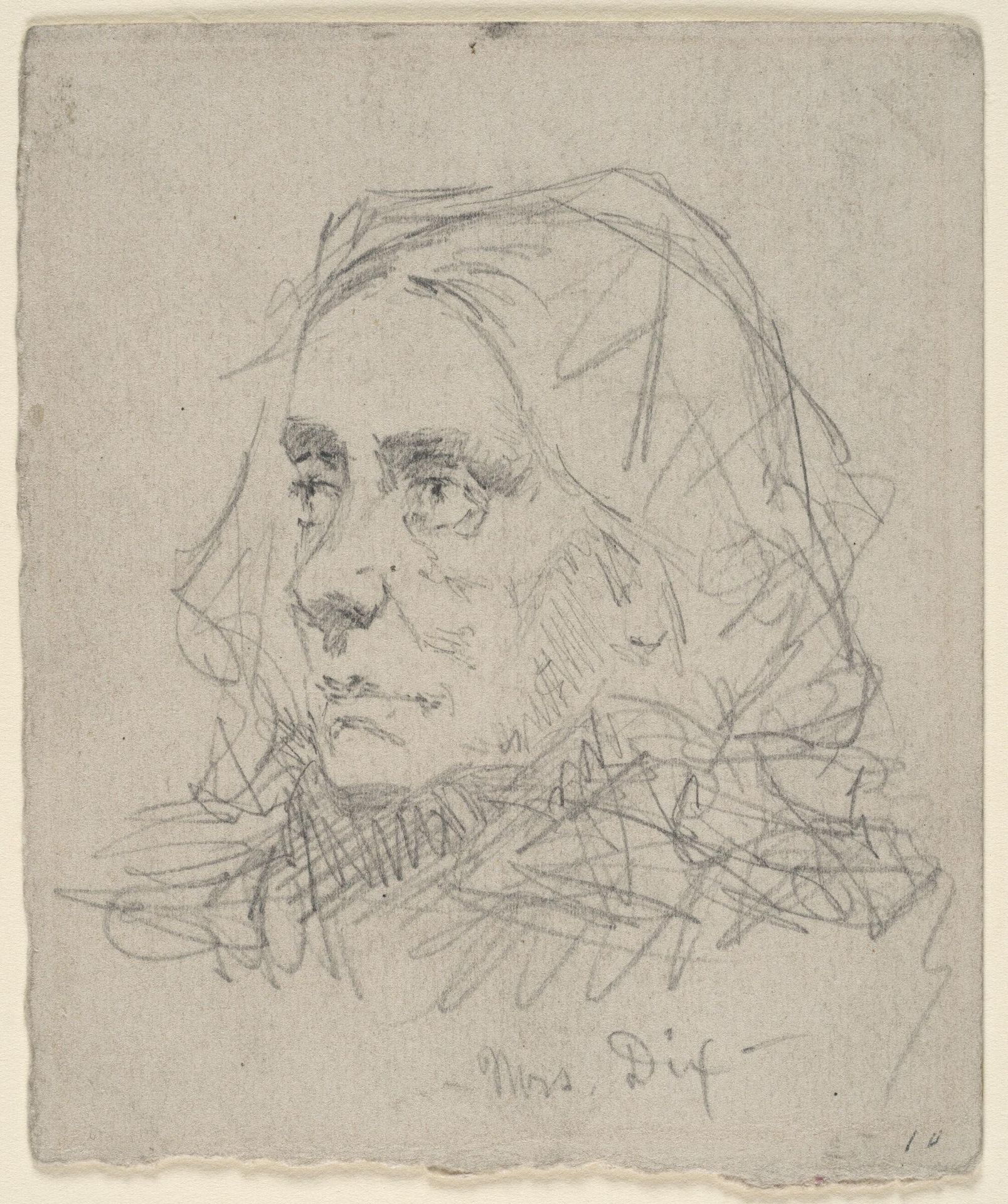 Portrait Study of Mrs. Dix by Eastman Johnson