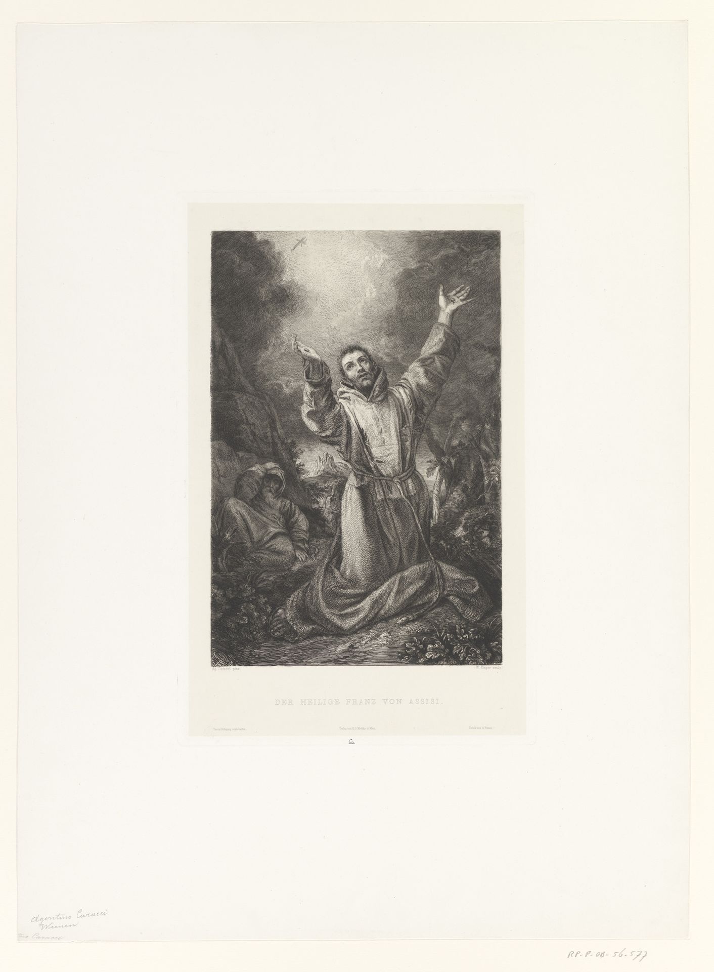 H. Franciscus van Assisi ontvangt de stigmata by William Unger