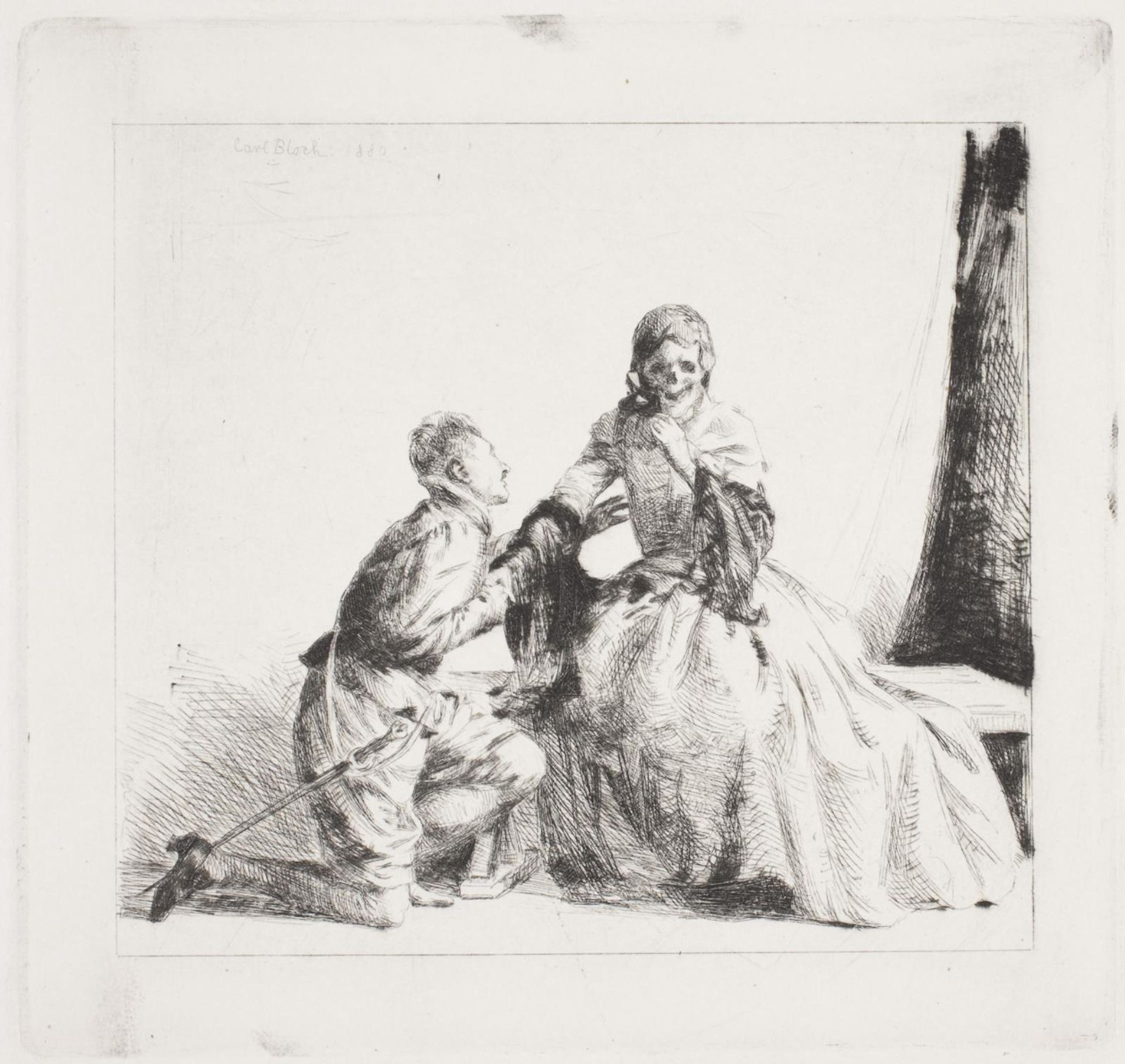 Den unge mand og Døden by Carl Bloch