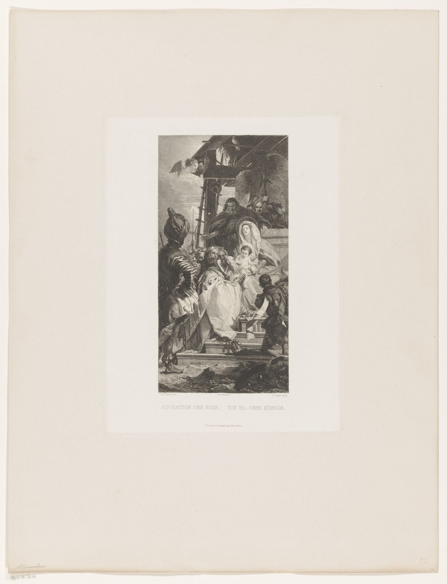 Aanbidding door de koningen by Johann Leonhard Raab