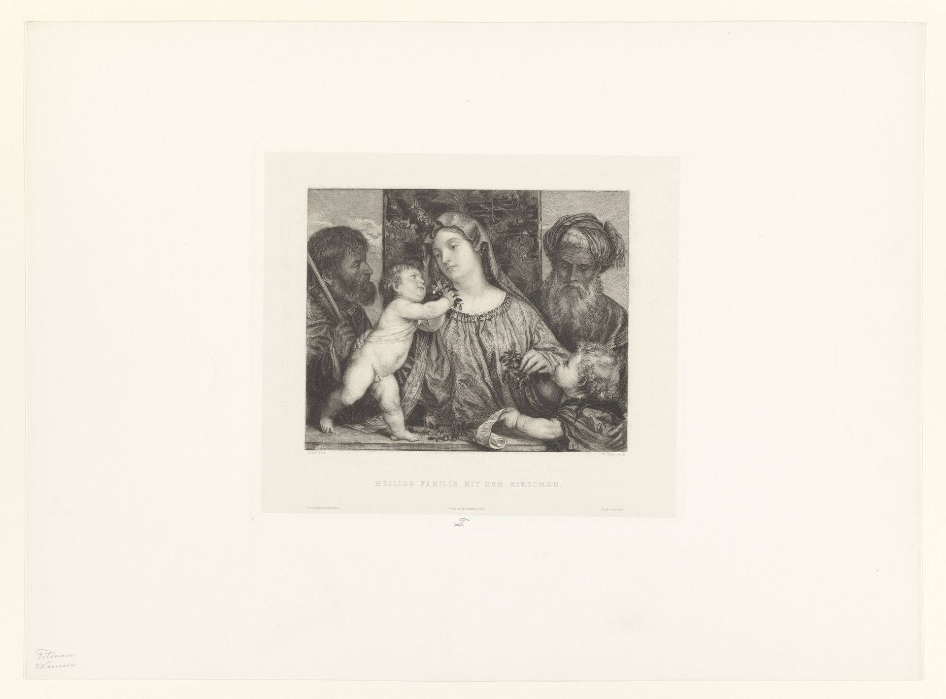 Heilige Familie, met de kersen by William Unger