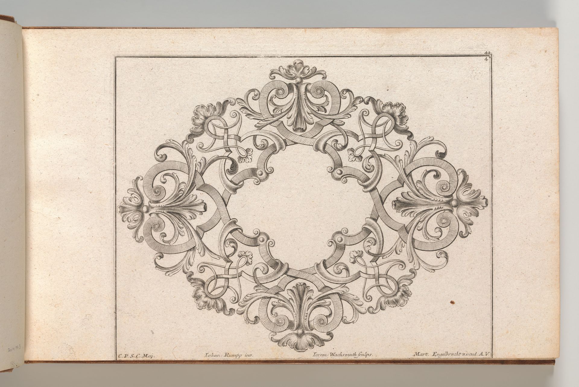 Design for a Cartouche, Plate 4 from 'Neü inventierte sehr dienstiche Schilde oder Cartouches' by Jeremias Wachsmuth