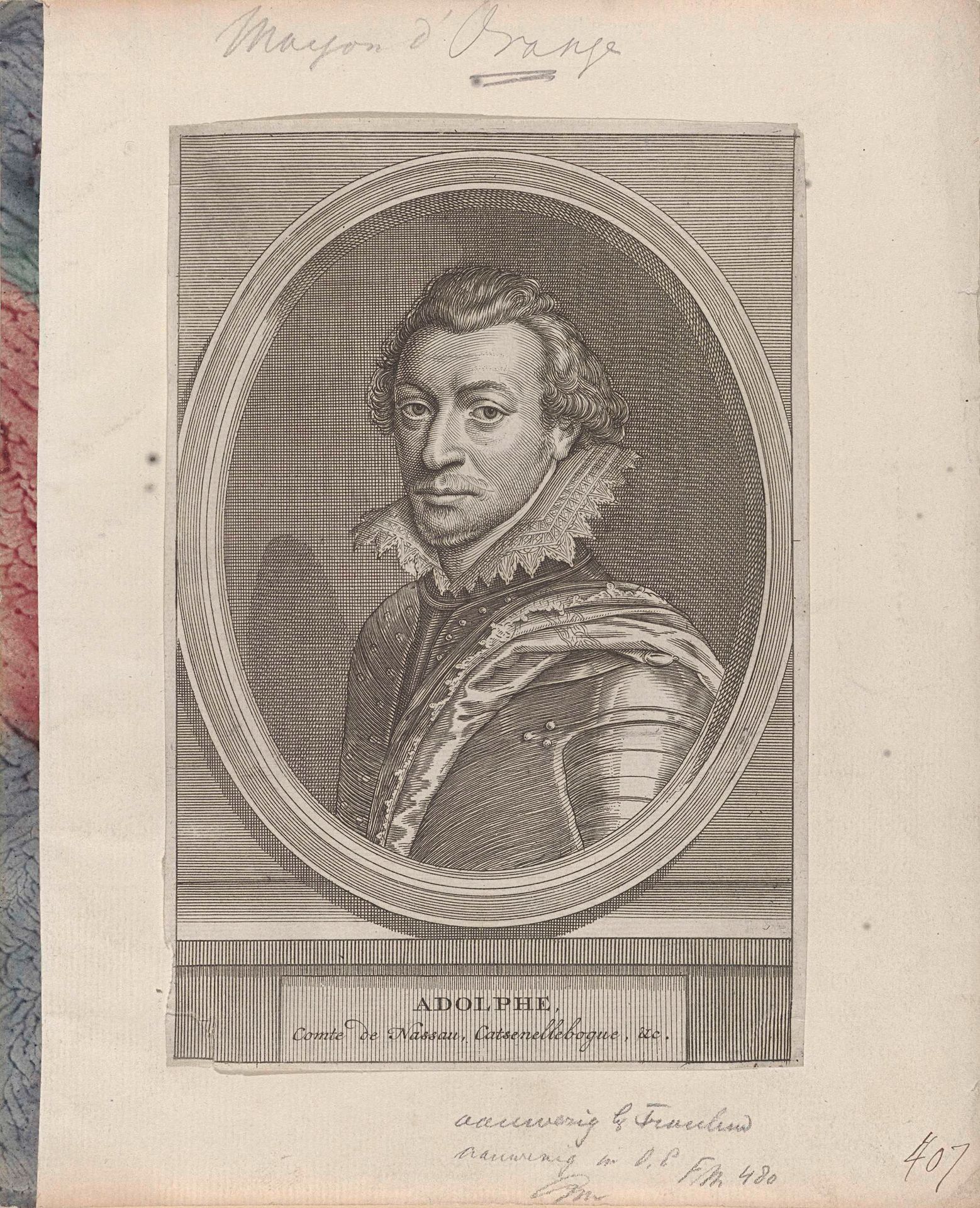 Portret van Adolf, graaf van Nassau-Siegen by Anonymous