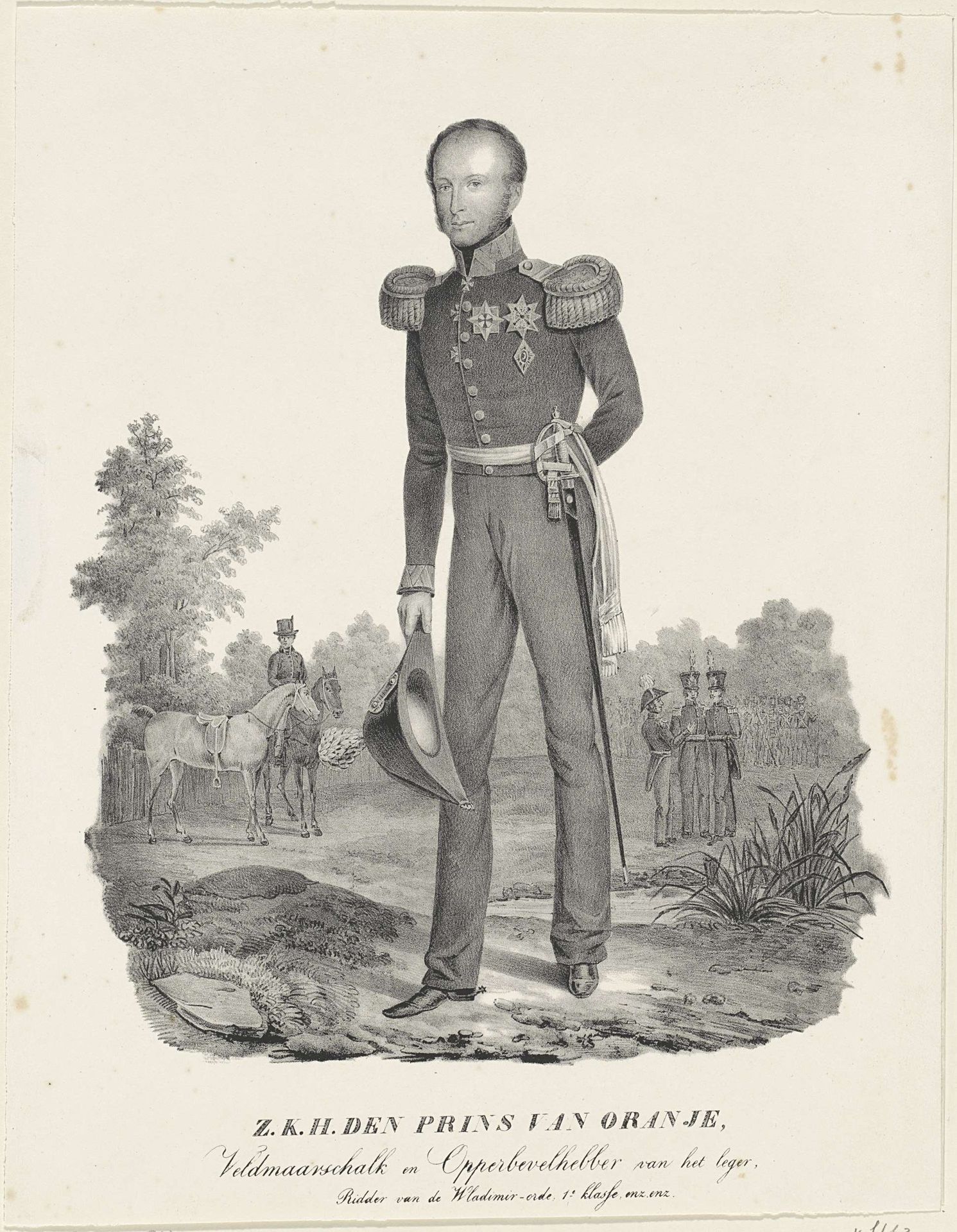 Portret van Willem II, koning der Nederlanden by Anonymous