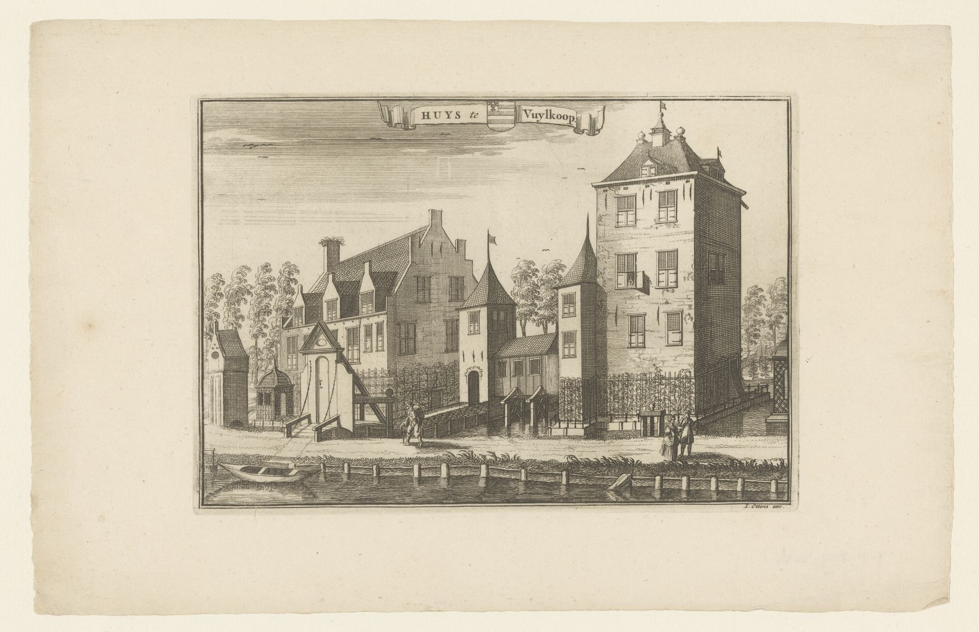 Gezicht op de ridderhofstad Vuijlcop of Vuilkoop in Schalkwijk by Jan van Vianen