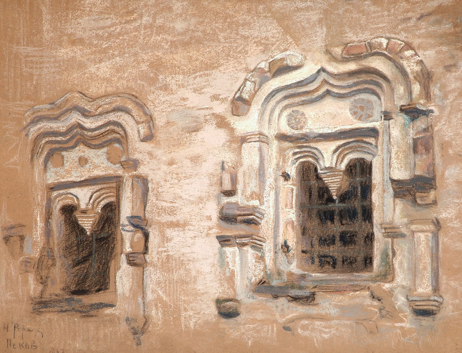 Windows of the house of XVII century by Nicholas Roerich