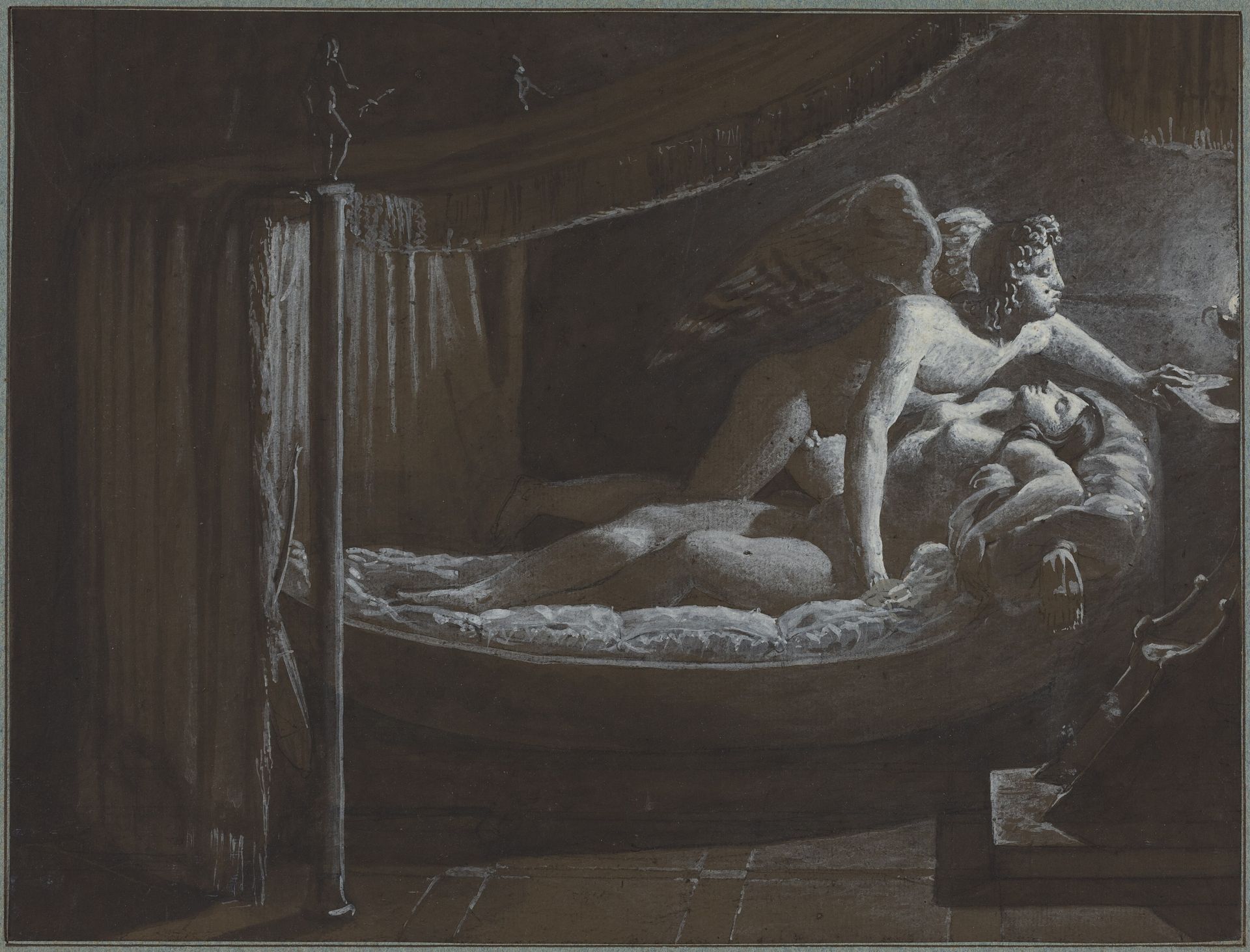 Cupid with Psyche Extinguishing the Lamp by François-Edouard Picot