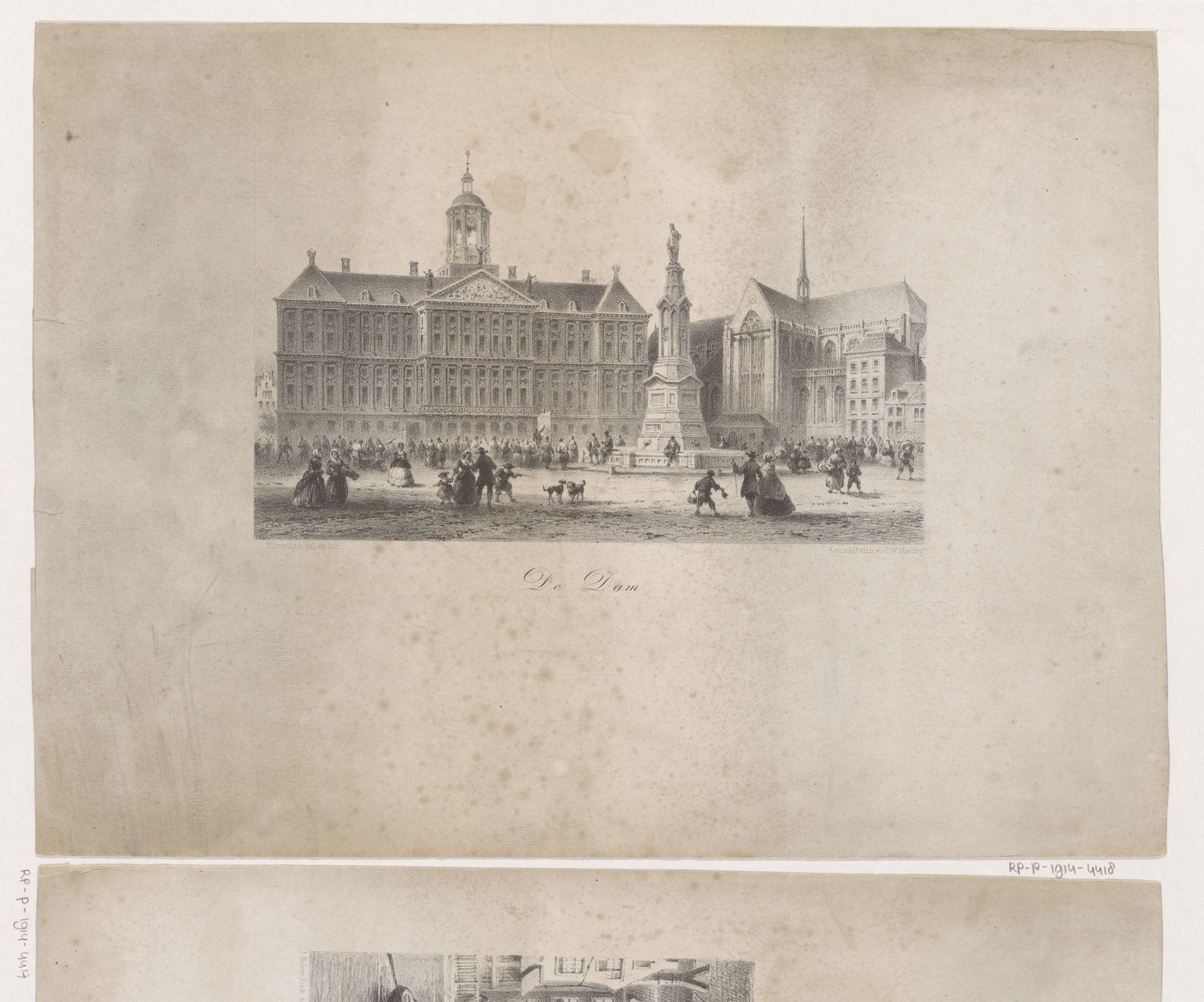 Dam in Amsterdam by Johannes Hilverdink