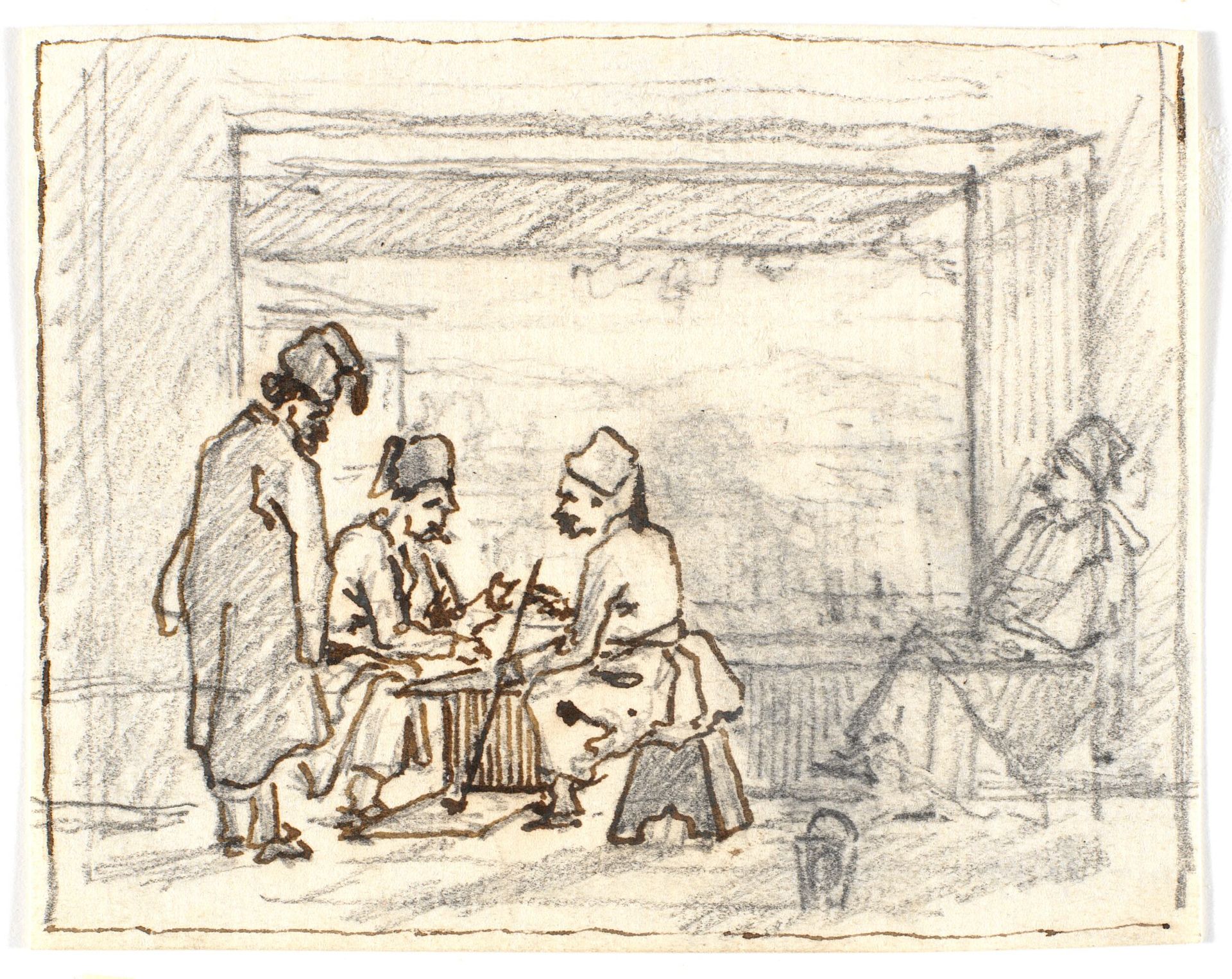Brætspillende orientalere by Martinus Rørbye