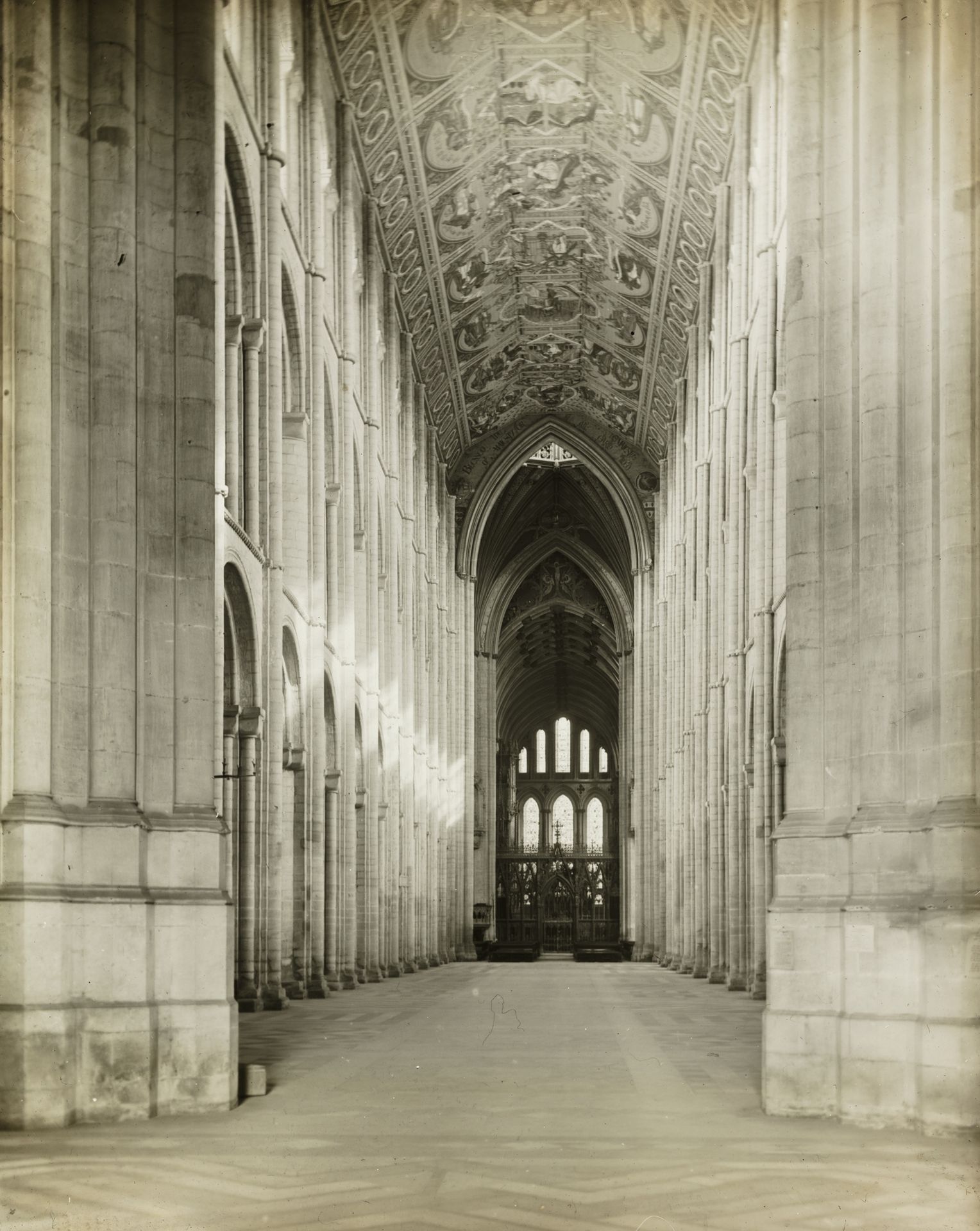 Ely Cathedral: Nave from Porch Door by Frederick H. Evans