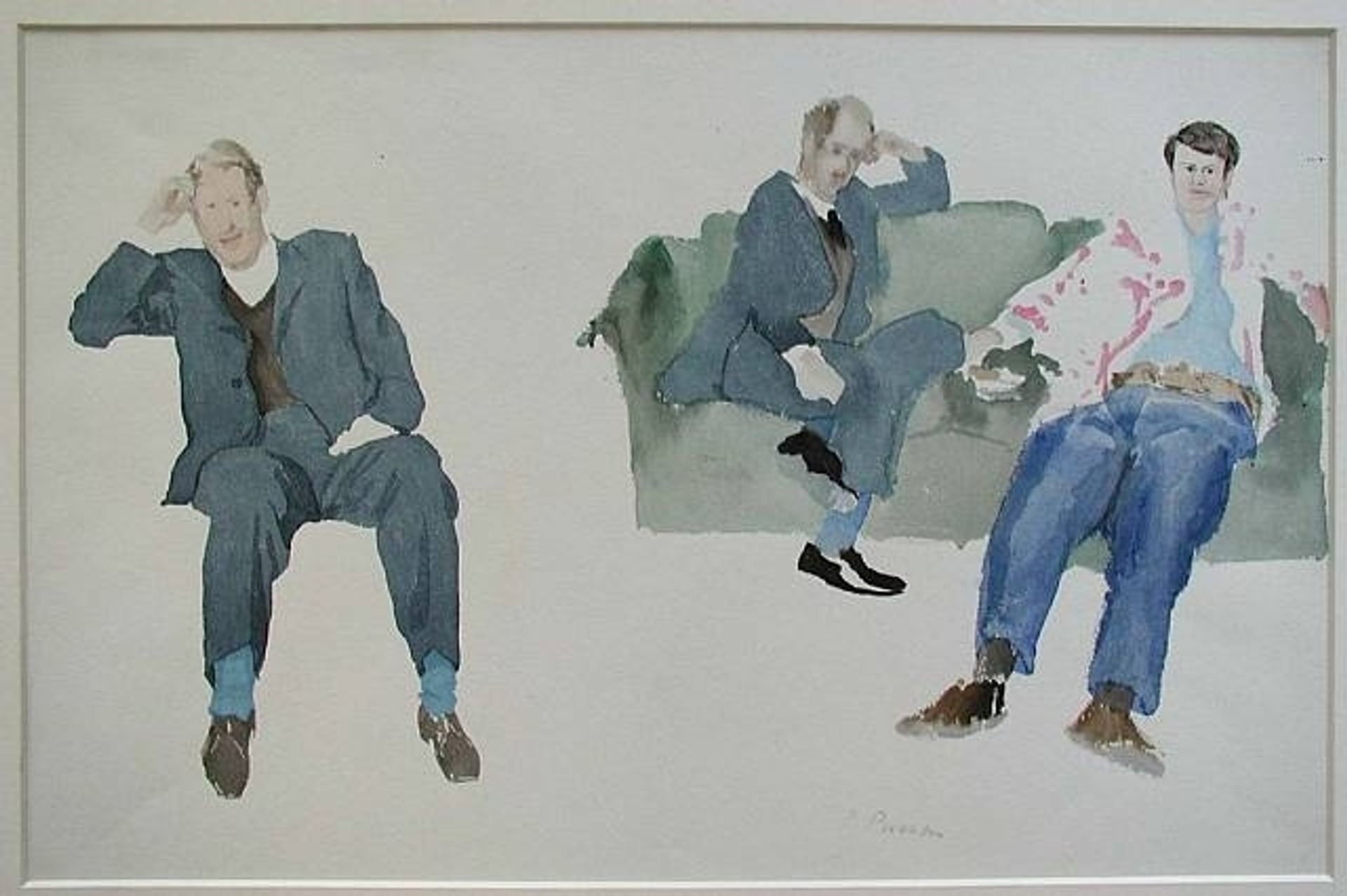 Seated Figures by Patrick Procktor