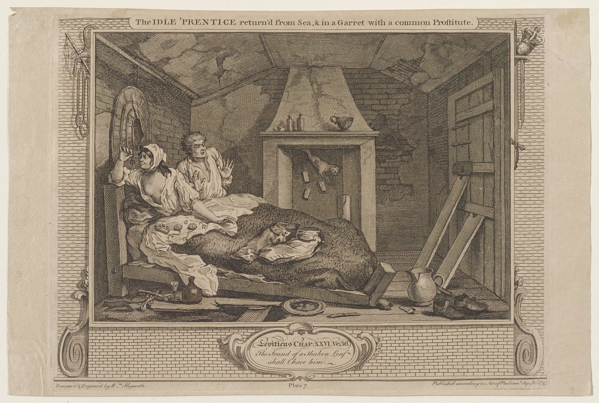 The Idle Prentice by William Hogarth